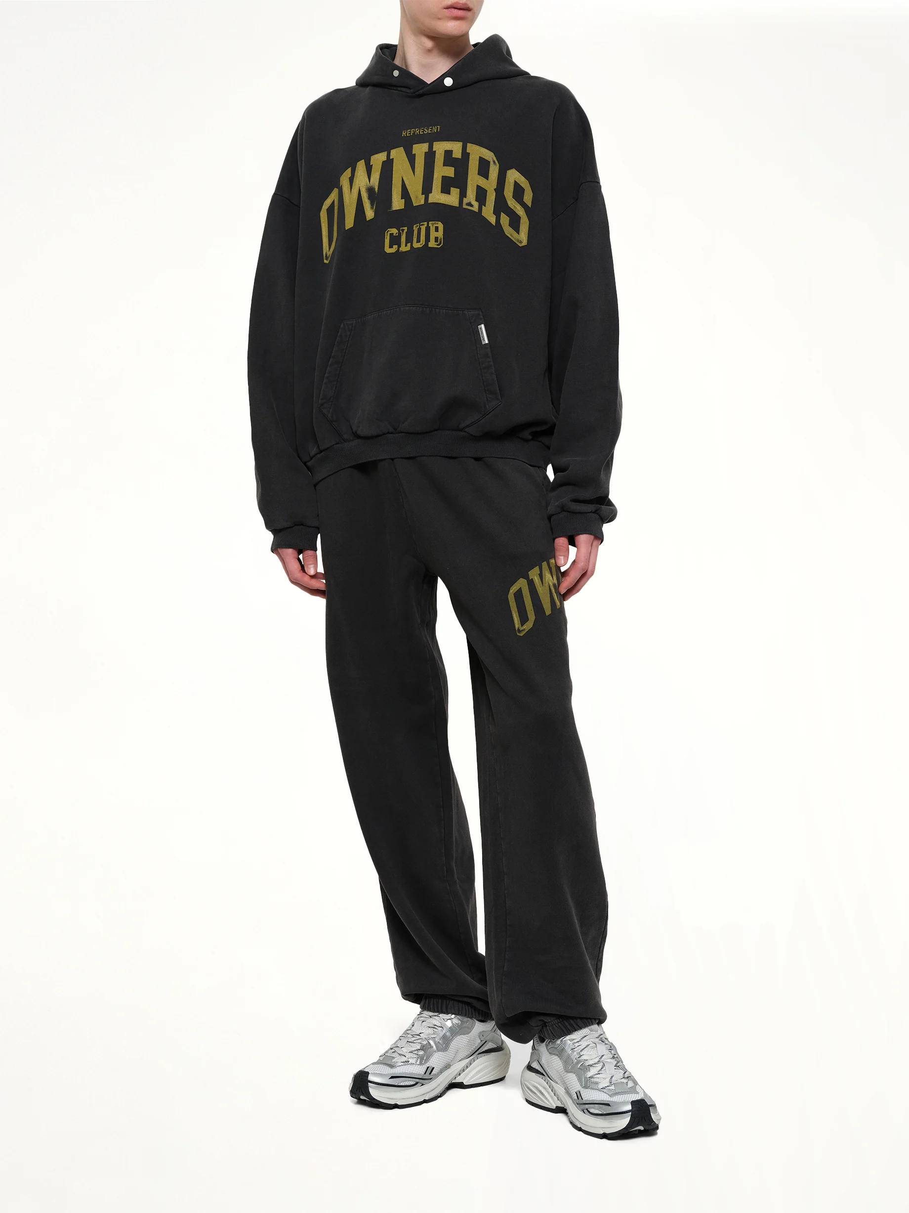 Represent Owners Club Hoodie in Faded Black - Image 4