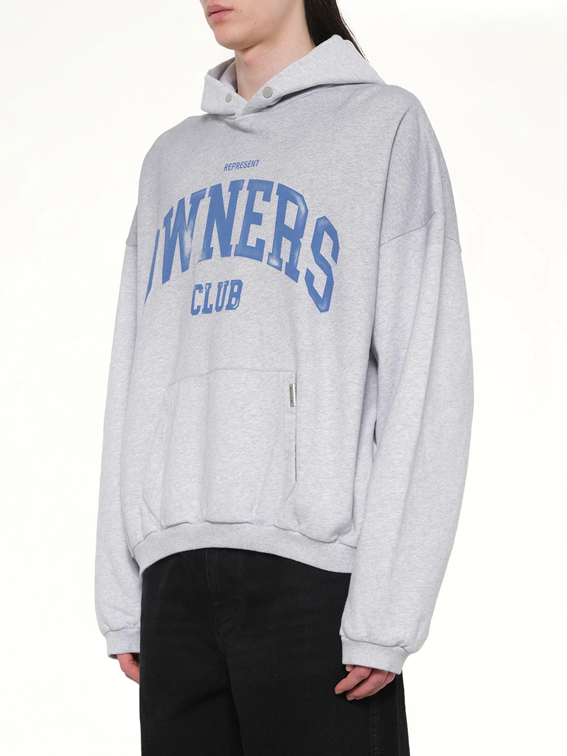 Represent Owners Club Hoodie in Sprayed Ice Grey Marl - Image 3