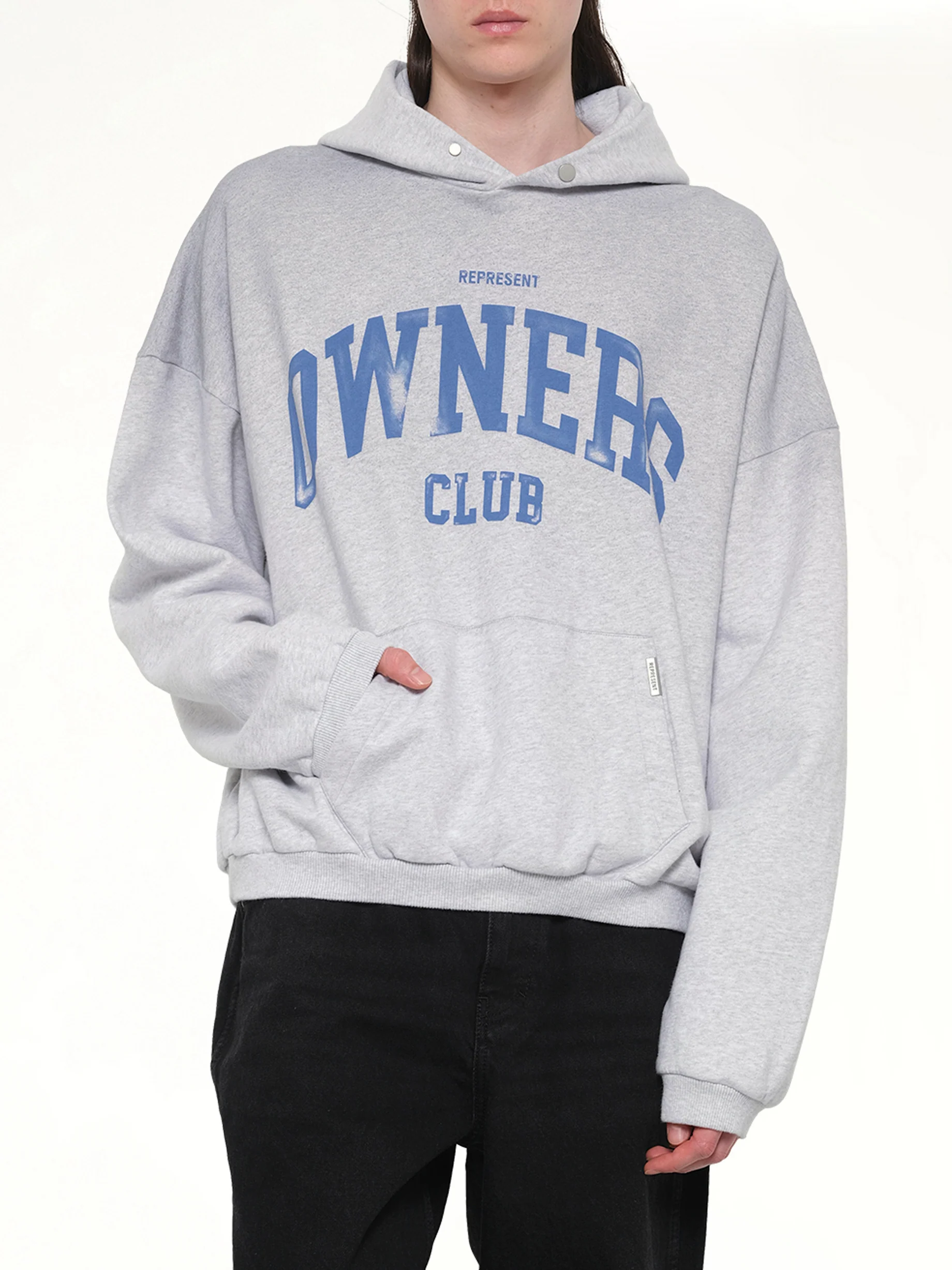 Represent Owners Club Hoodie in Sprayed Ice Grey Marl - Image 6