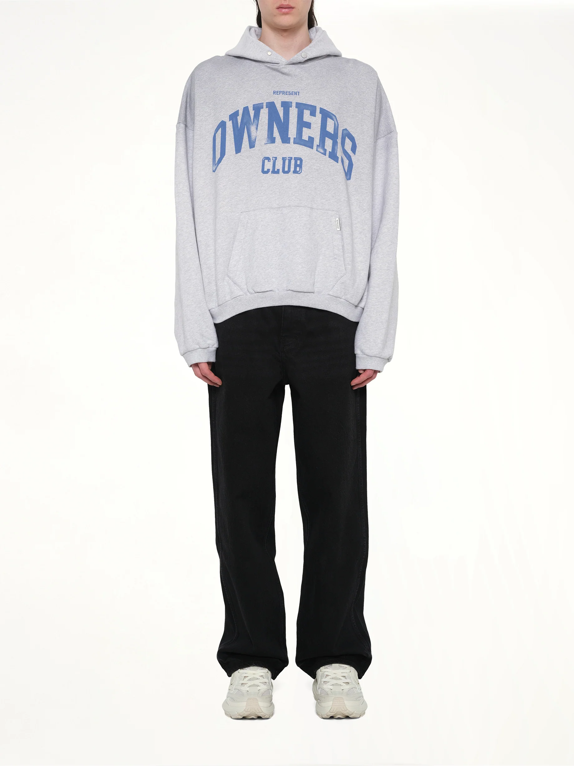 Represent Owners Club Hoodie in Sprayed Ice Grey Marl - Image 7
