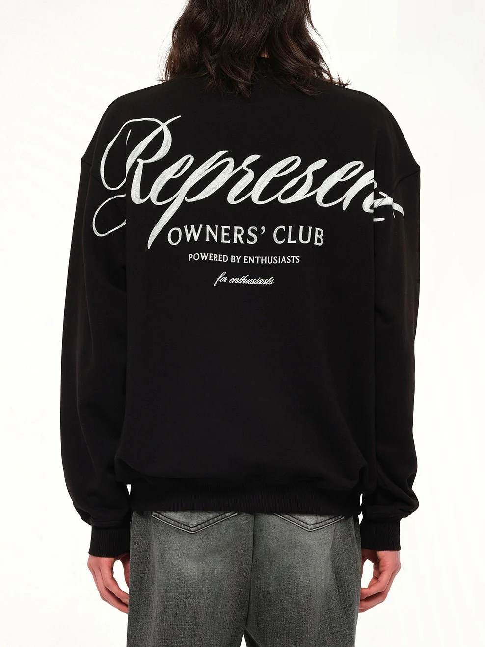 Represent Owners Club Script Sweater in Black - Image 5