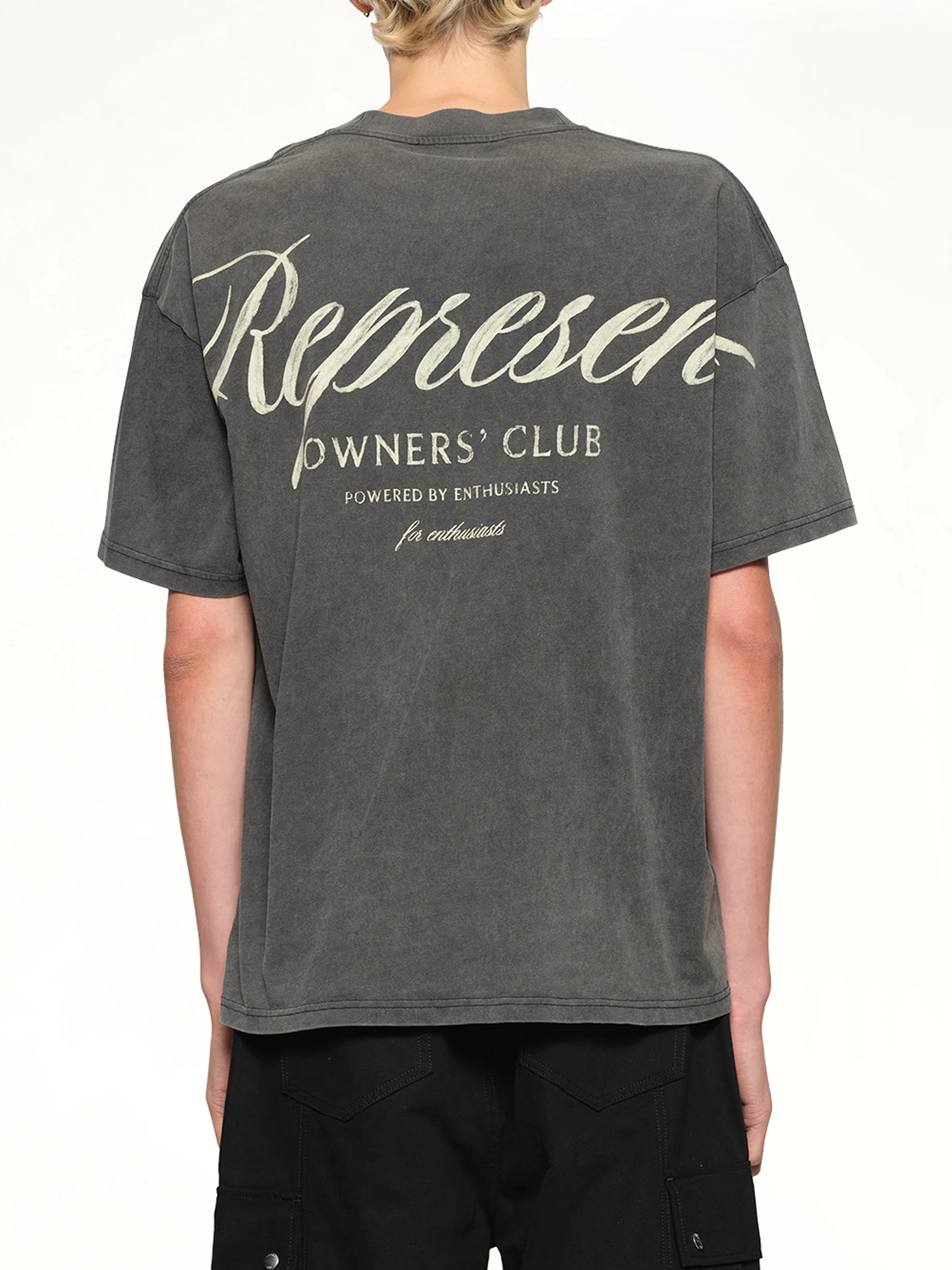 Represent Owners Club Script T-Shirt in Vintage Grey - Image 5