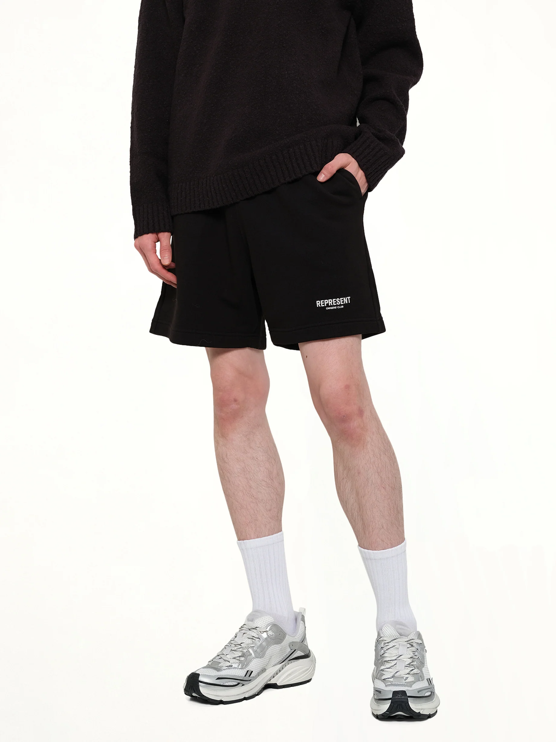 Represent Owners Club Shorts in Black - Image 6