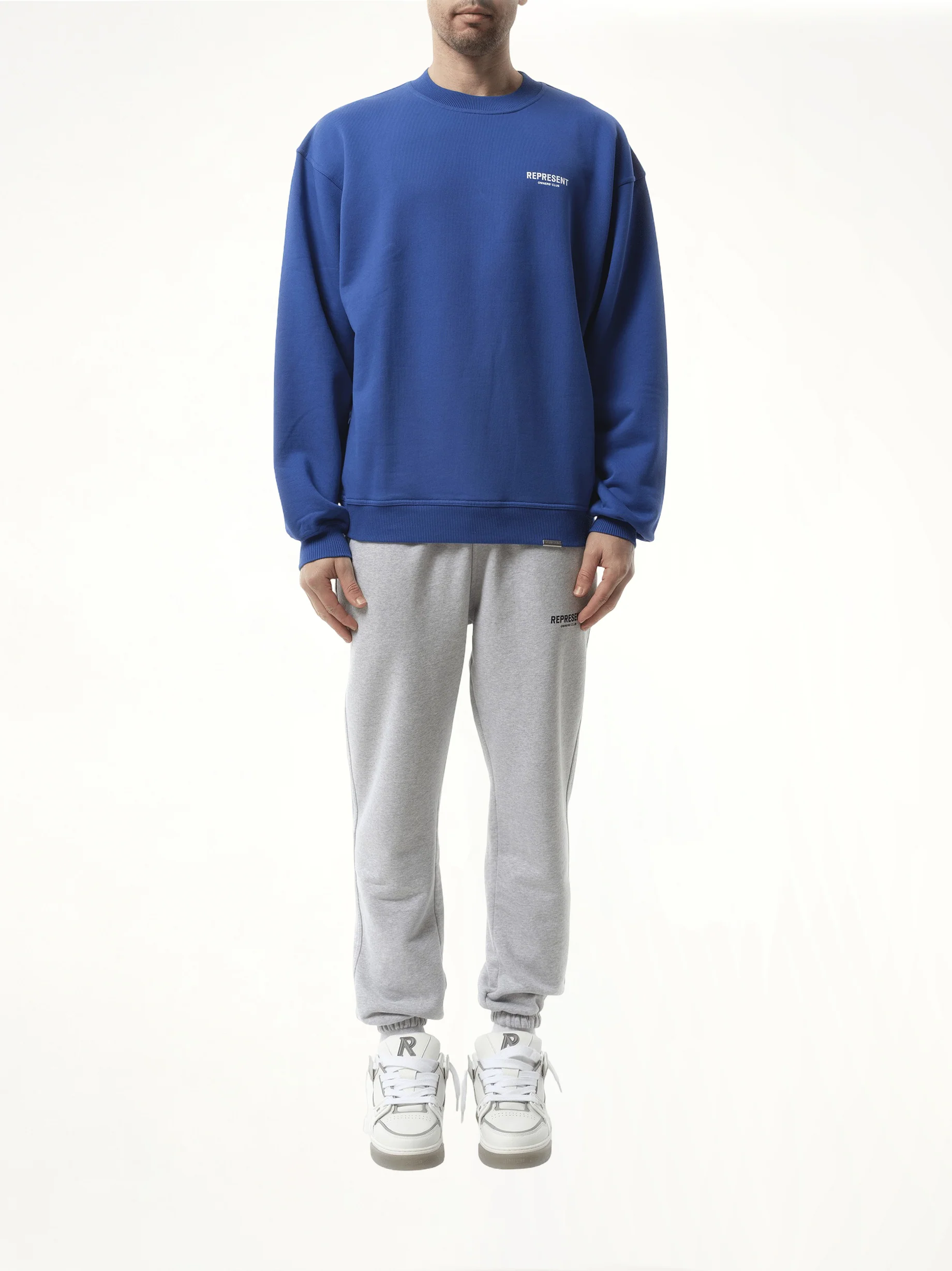 Represent Owners Club Sweater in Cobalt Blue - Image 4