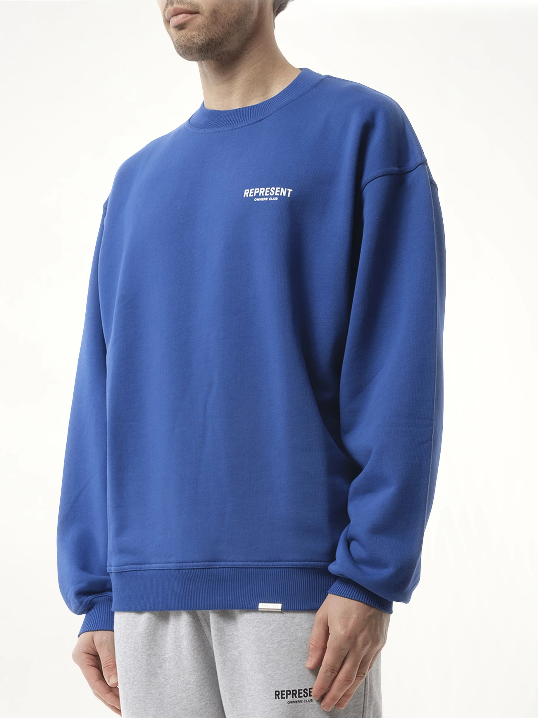 Represent Owners Club Sweater in Cobalt Blue - Image 5