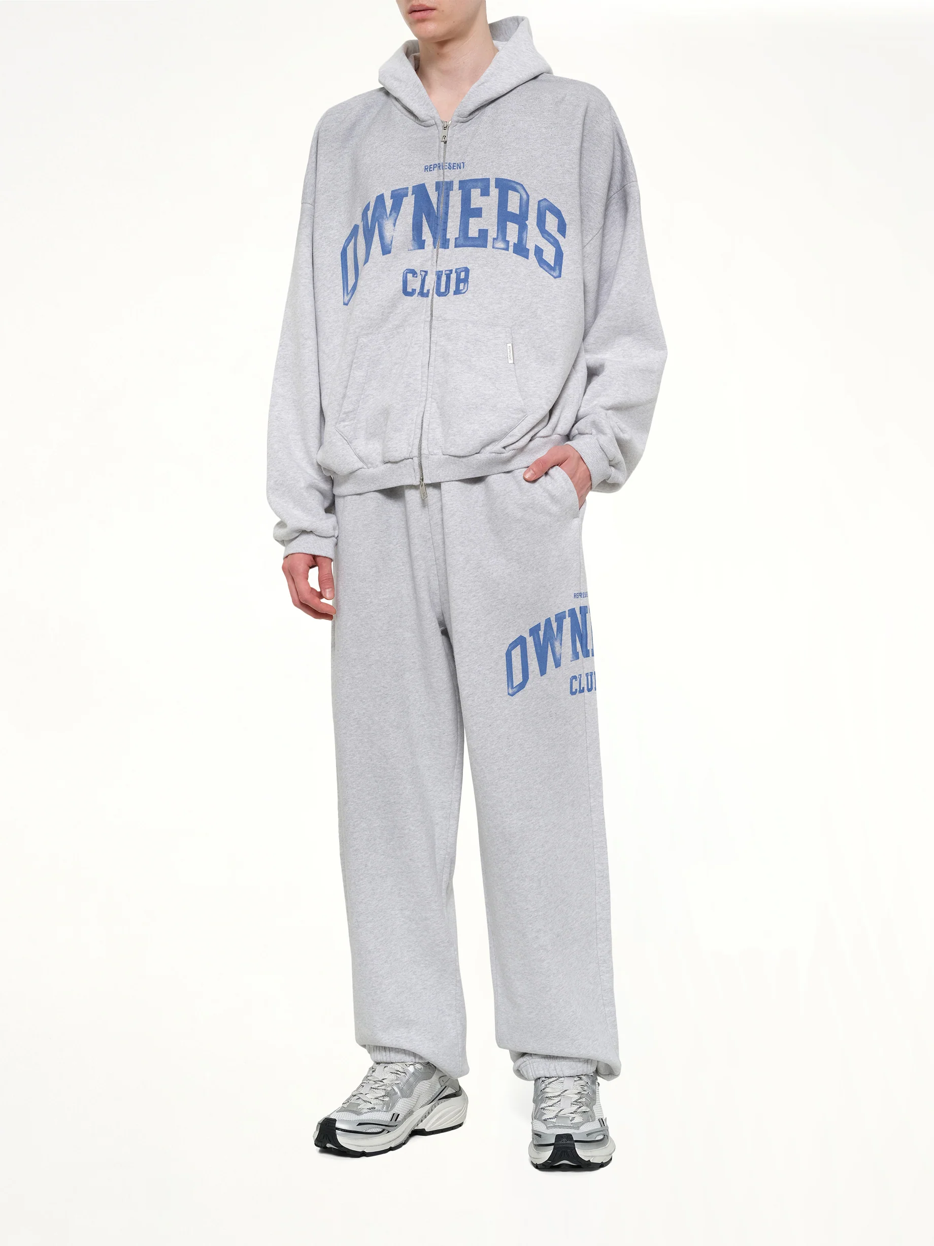 Represent Owners Club Sweatpant in Sprayed Ice Grey Marl - Image 4