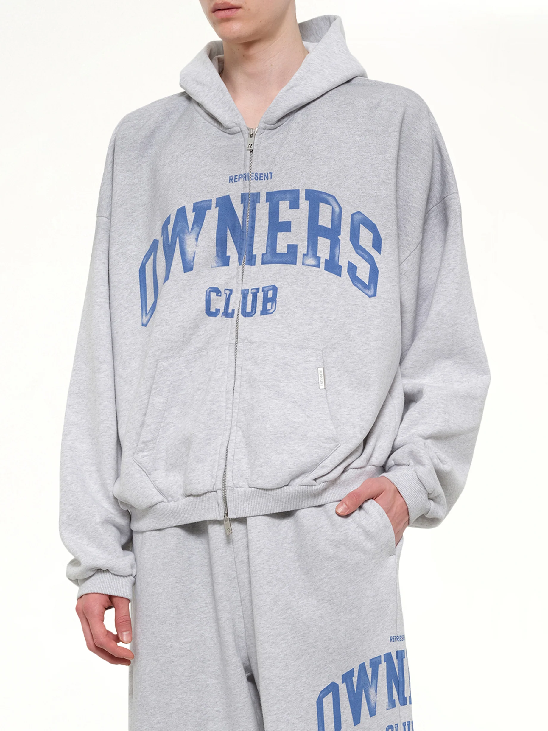 Represent Owners Club Sweatpant in Sprayed Ice Grey Marl - Image 6