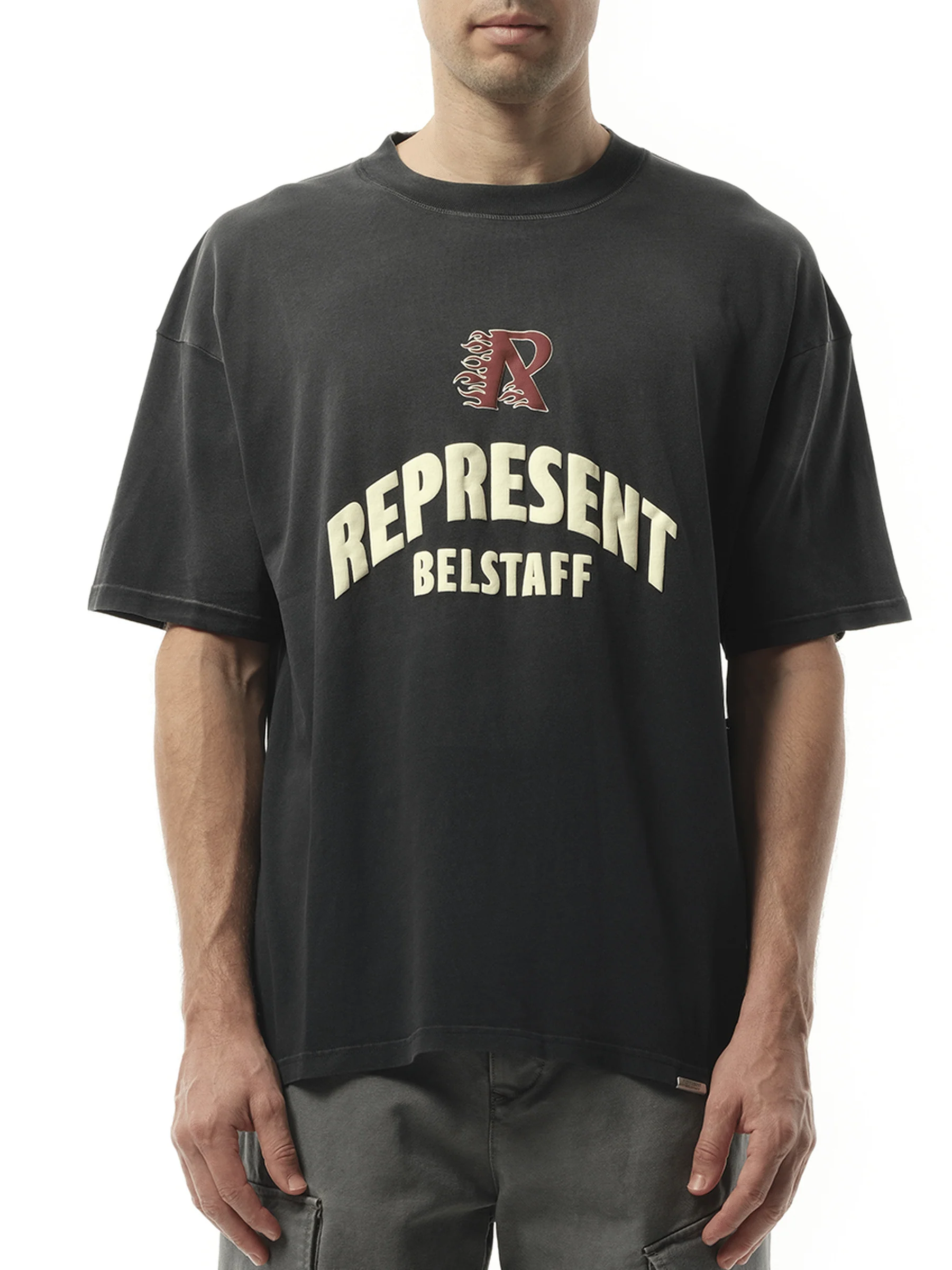 Represent X Belstaff Flame Phoenix T-Shirt in Shadow