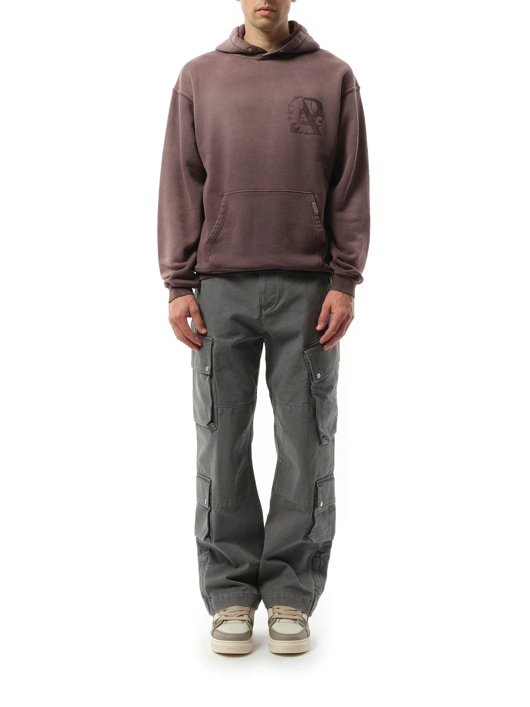 Represent X Belstaff Outline Phoenix Hoodie in Plum - Image 4