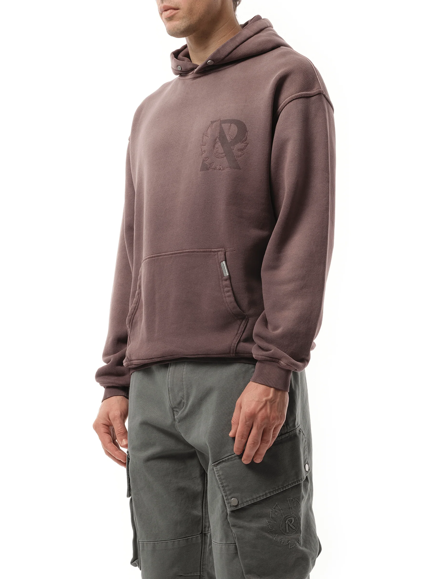 Represent X Belstaff Outline Phoenix Hoodie in Plum - Image 5