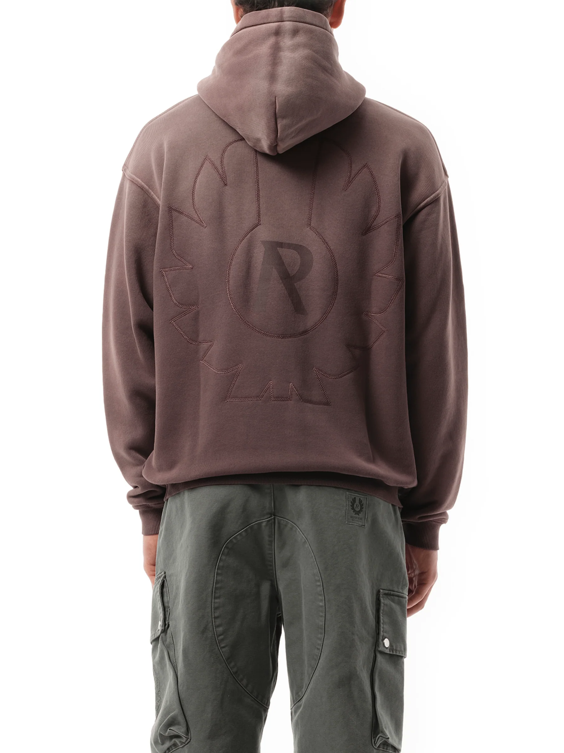 Represent X Belstaff Outline Phoenix Hoodie in Plum - Image 6