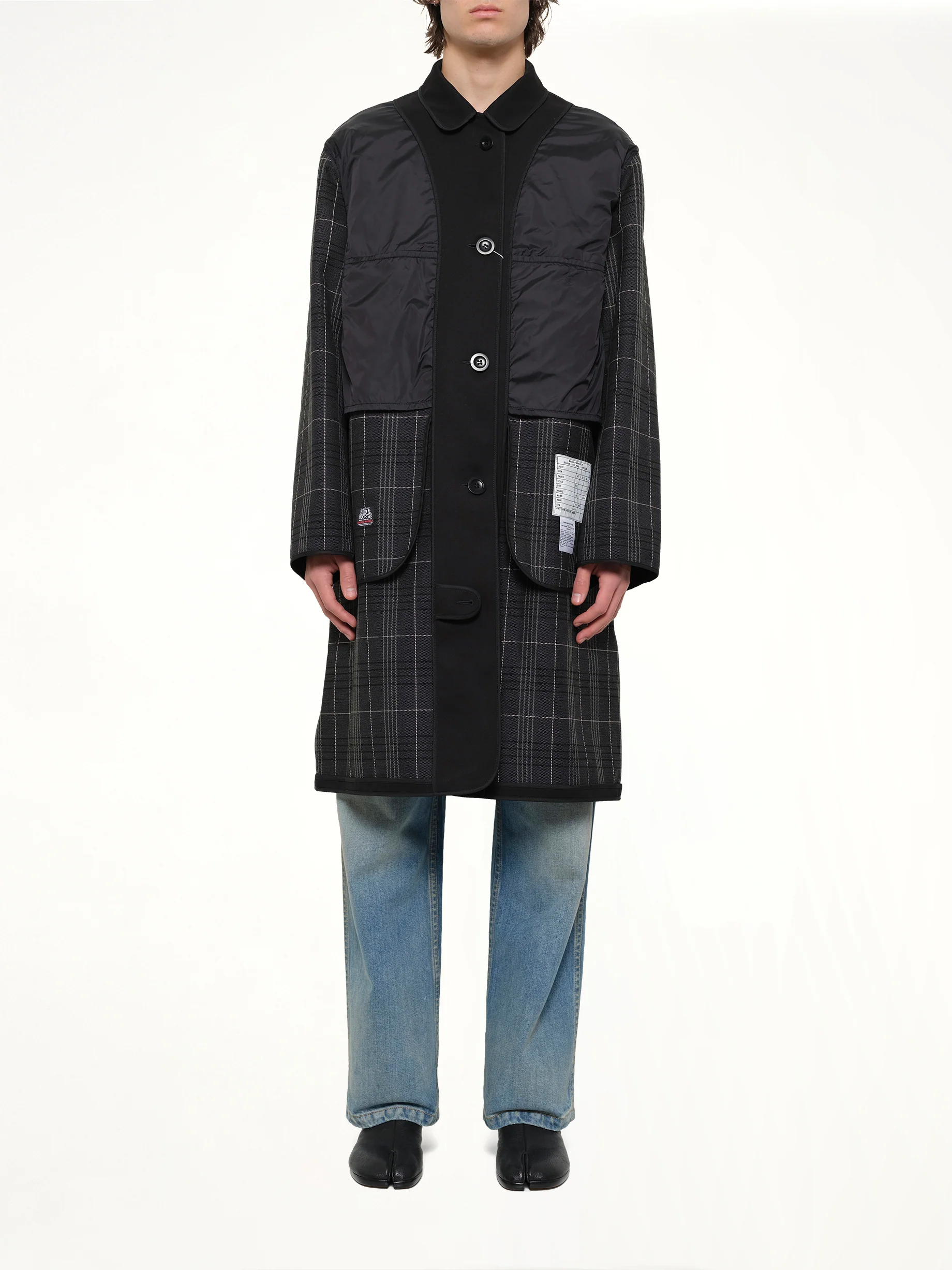 Reversible Coat in Black/Grey