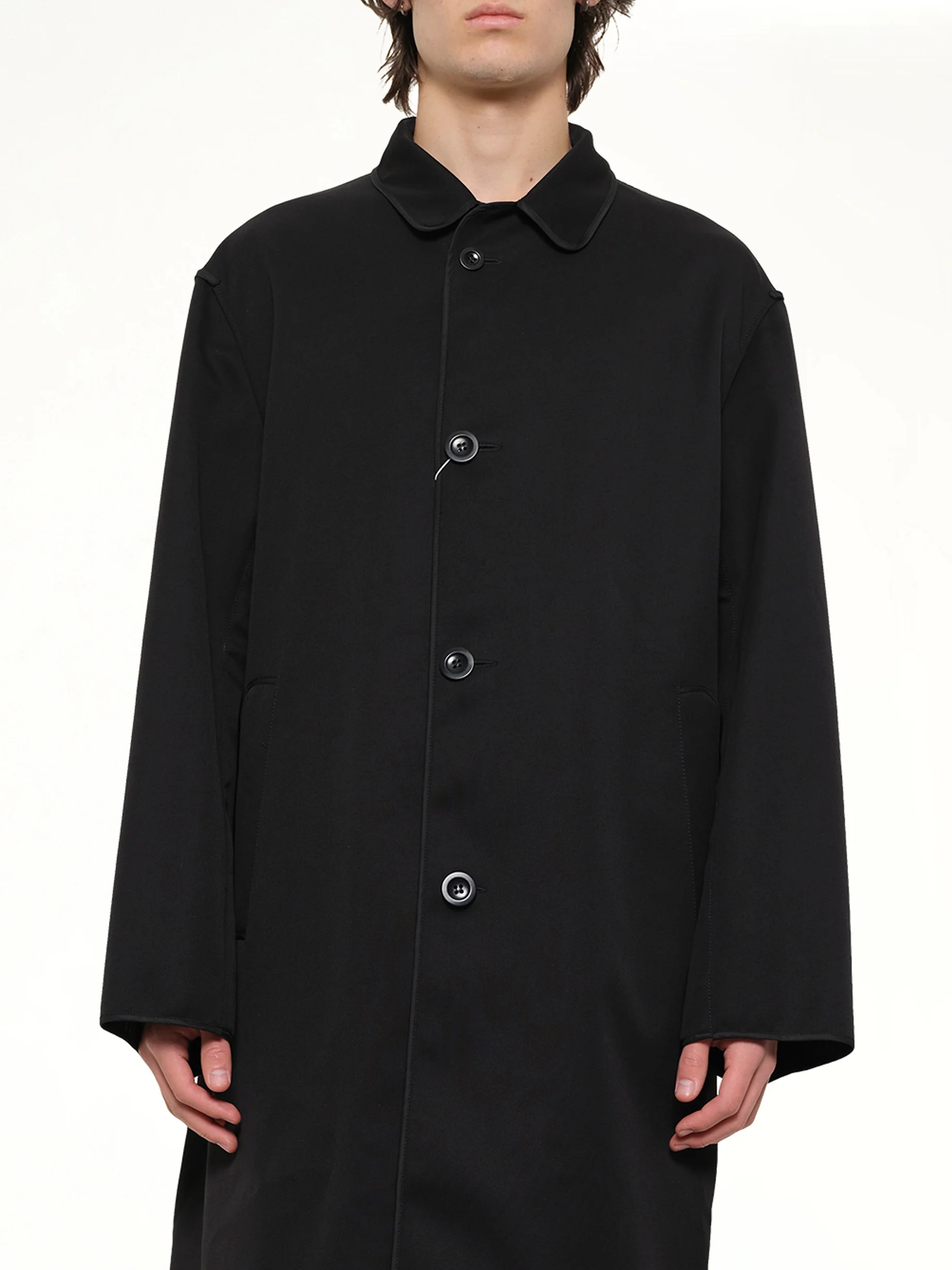 Reversible Coat in Black/Grey - Image 11