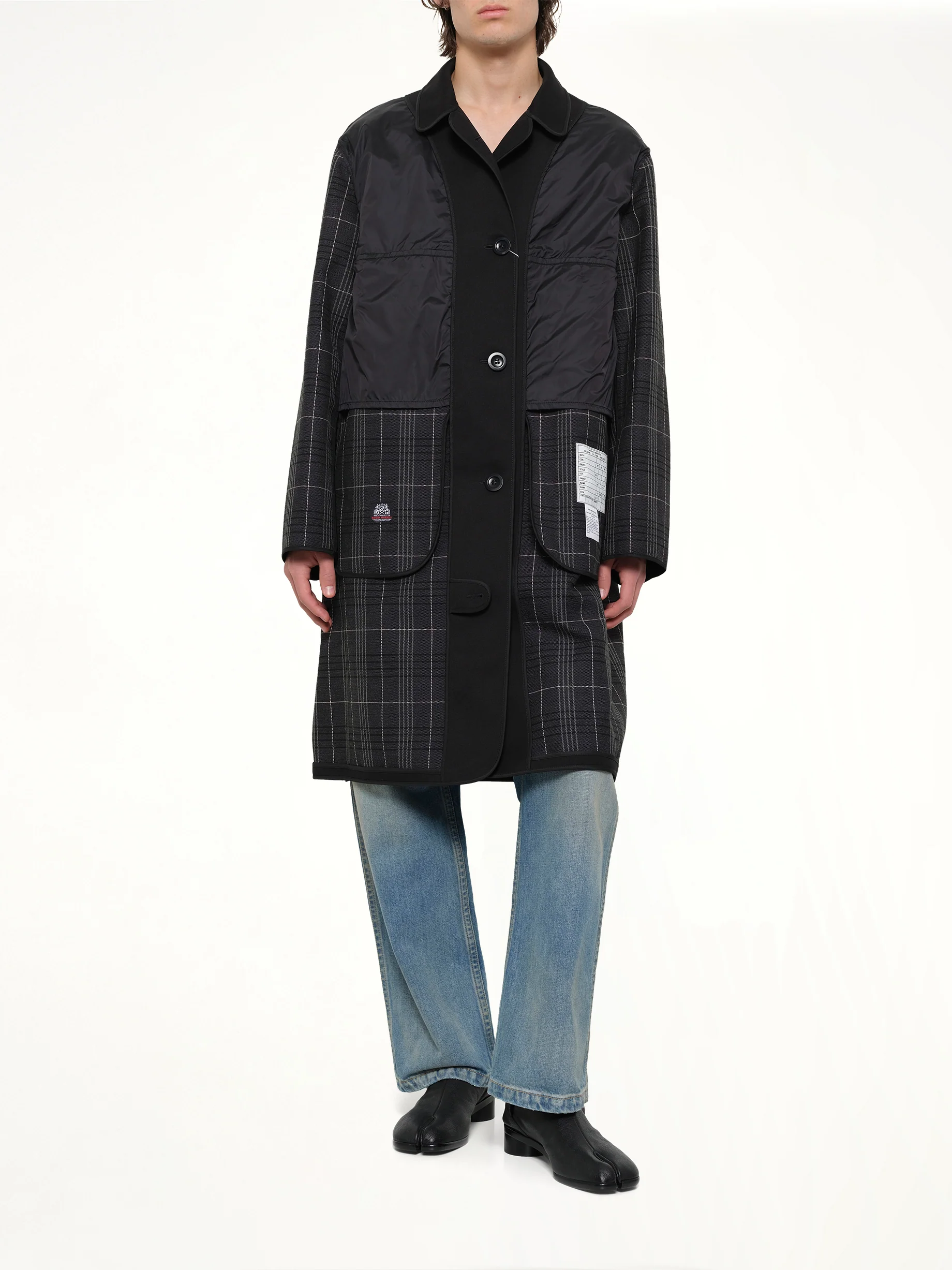 Reversible Coat in Black/Grey - Image 4