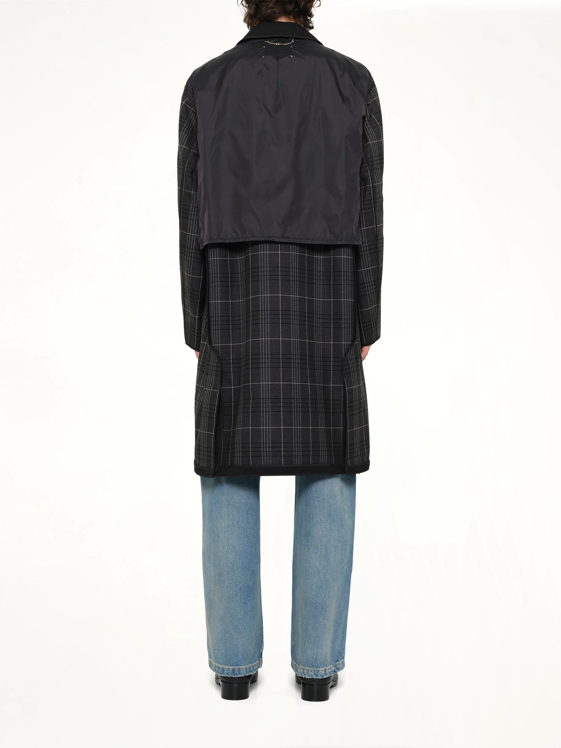 Reversible Coat in Black/Grey - Image 5