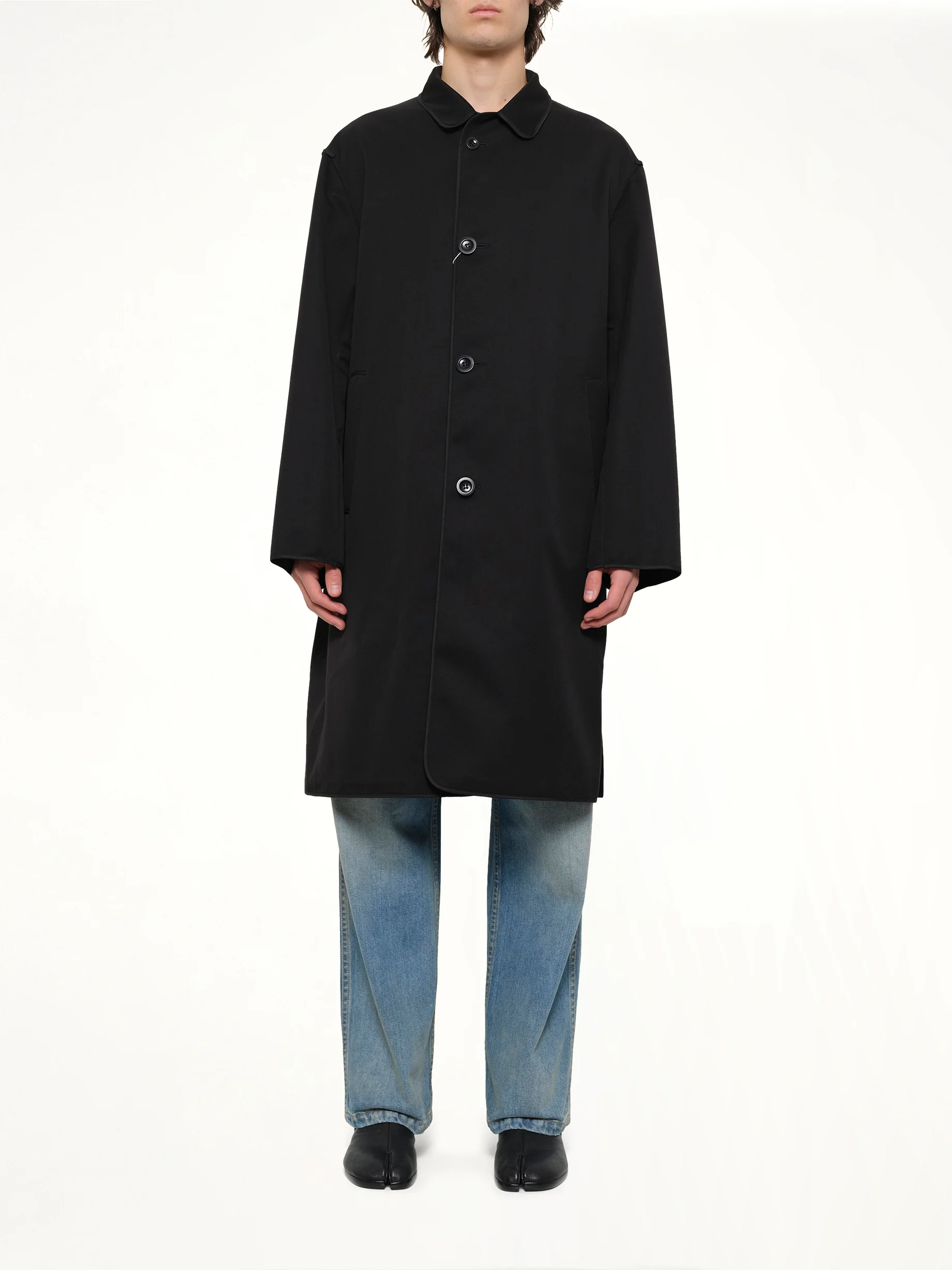 Reversible Coat in Black/Grey - Image 7