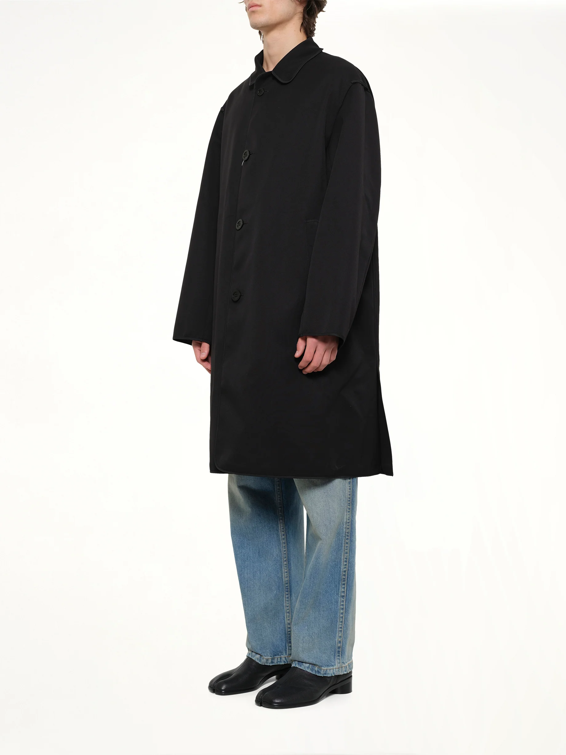 Reversible Coat in Black/Grey - Image 8