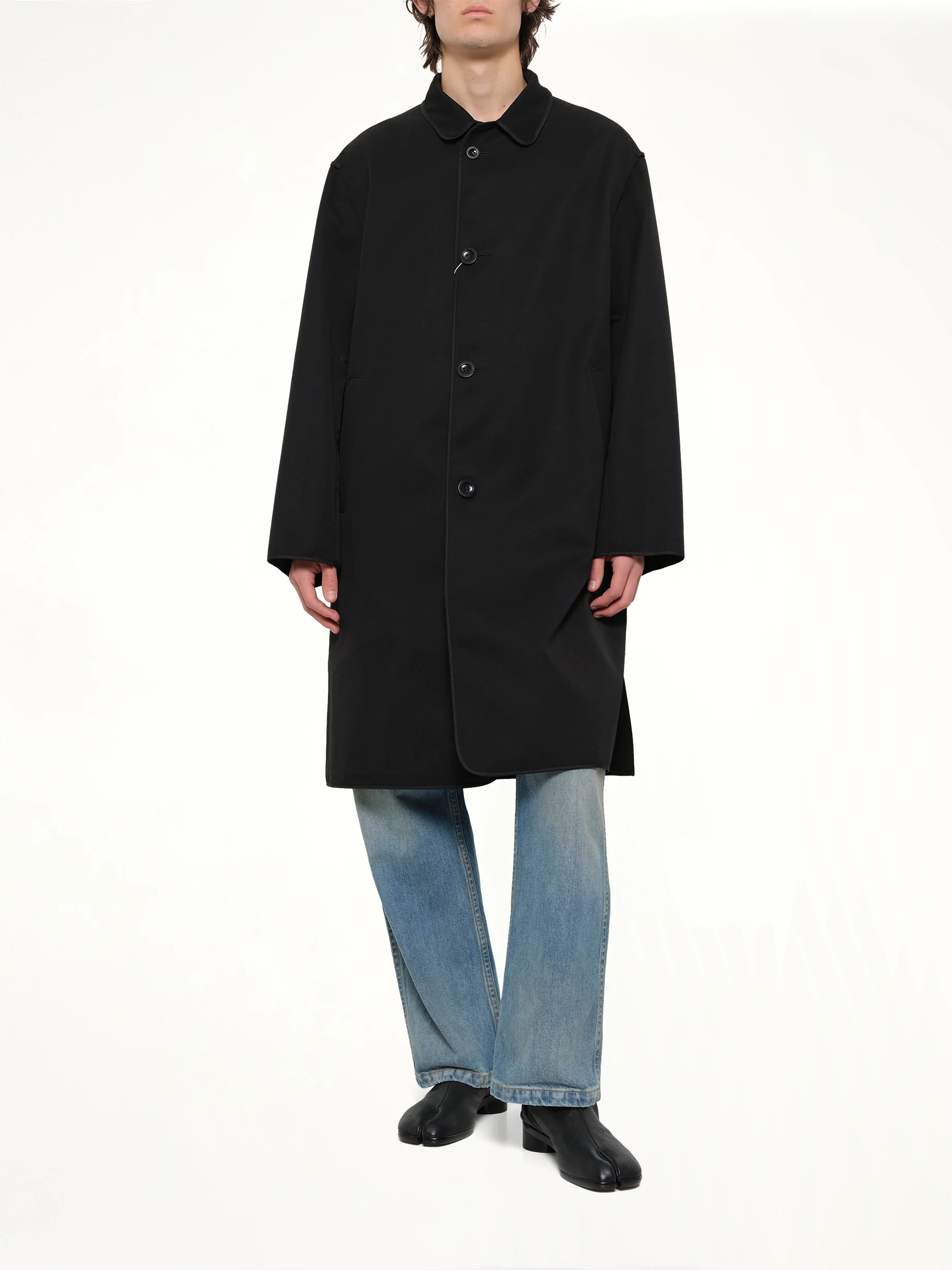 Reversible Coat in Black/Grey - Image 9