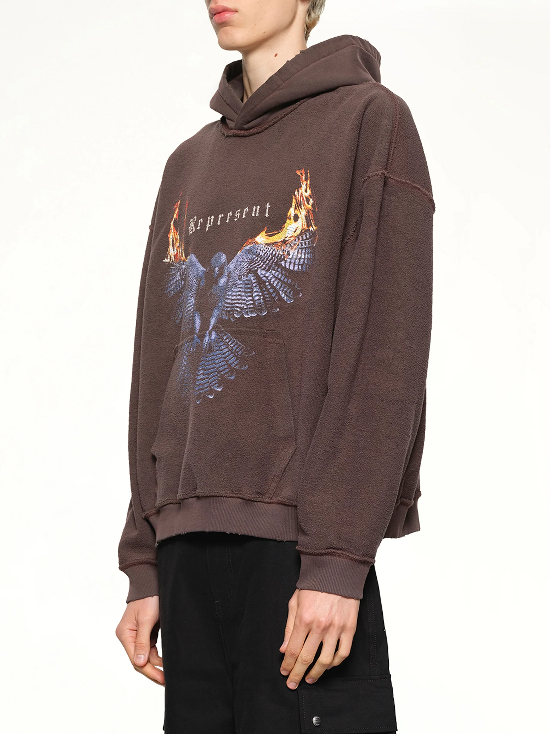 Reversible Living Legacy Falcon Hoodie in Nero - Image 10