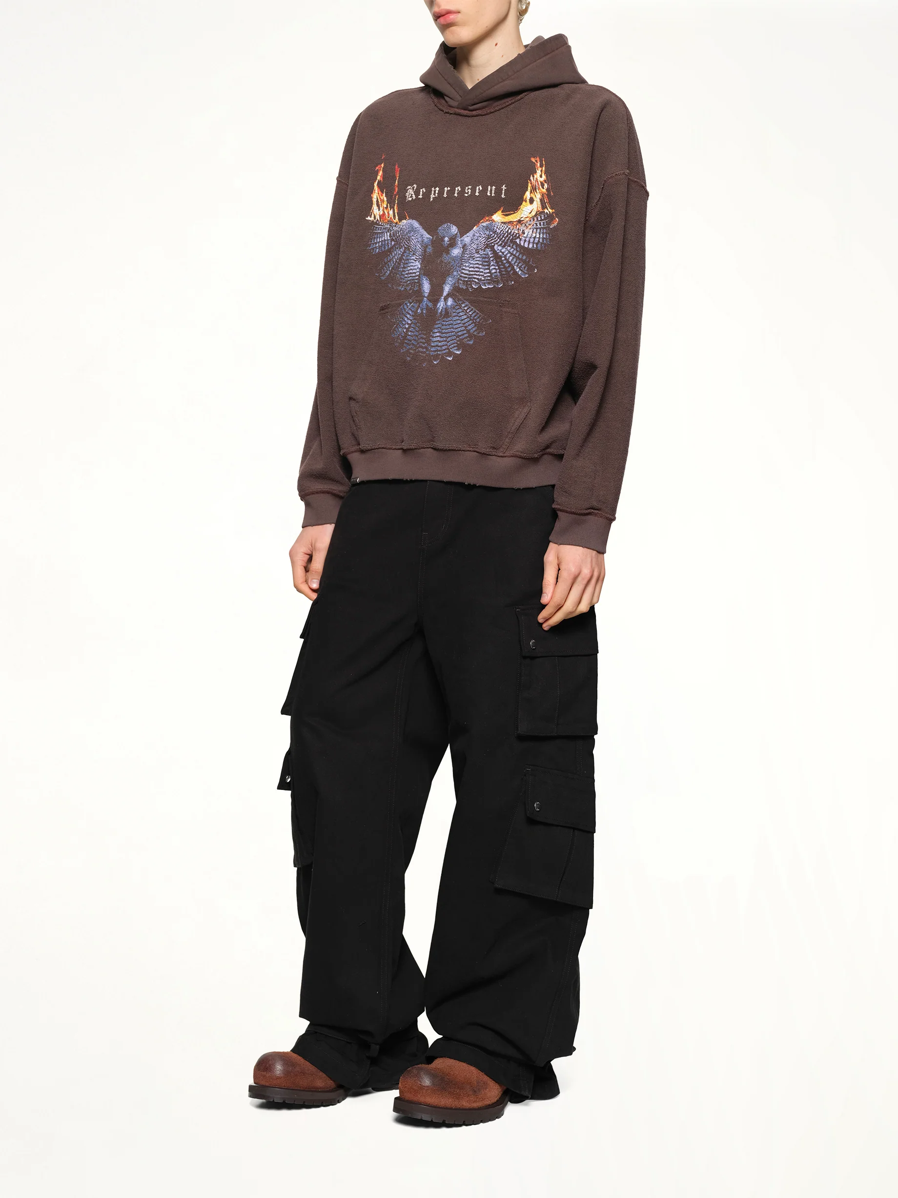 Reversible Living Legacy Falcon Hoodie in Nero - Image 11