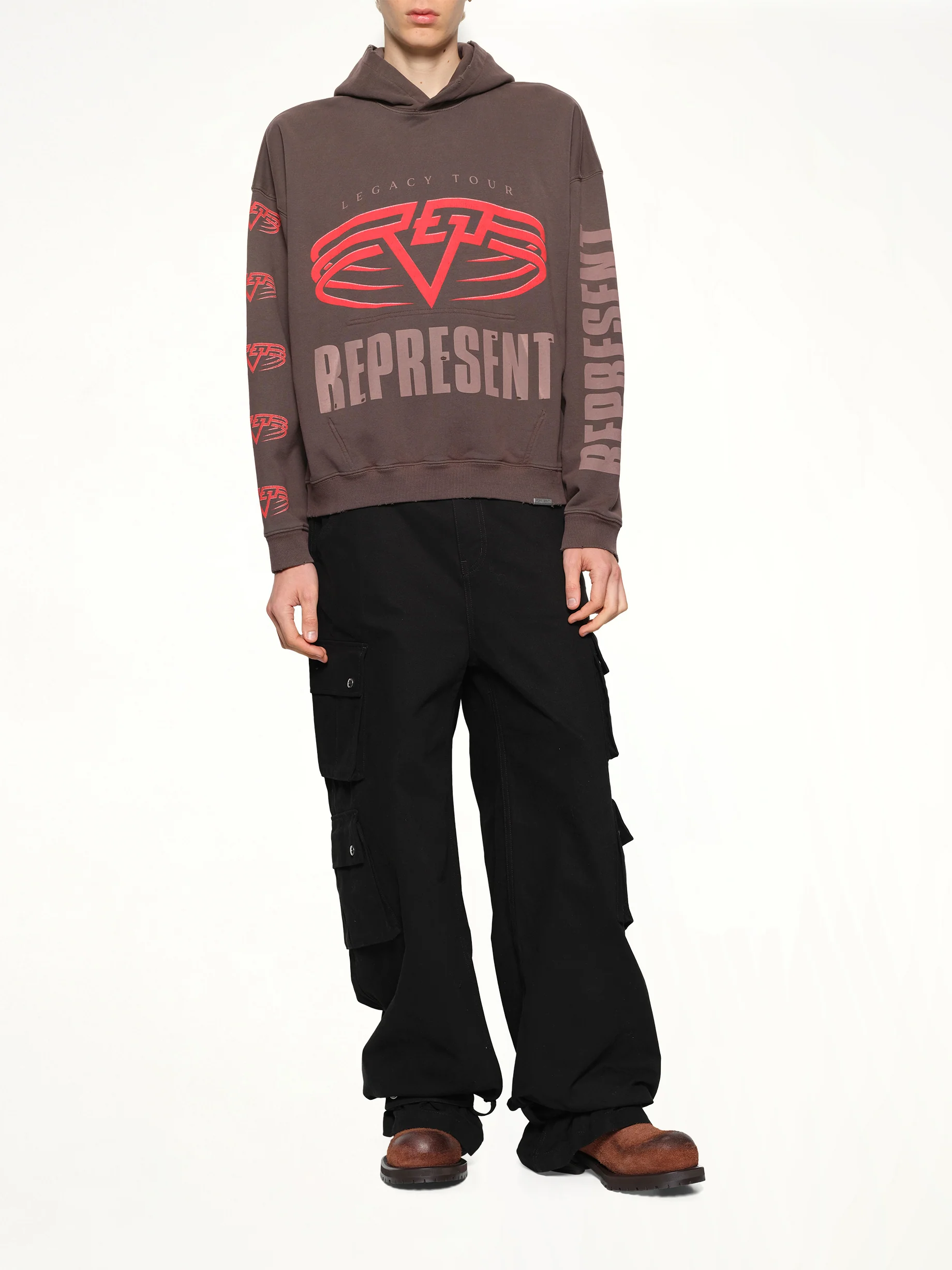 Reversible Living Legacy Falcon Hoodie in Nero - Image 4