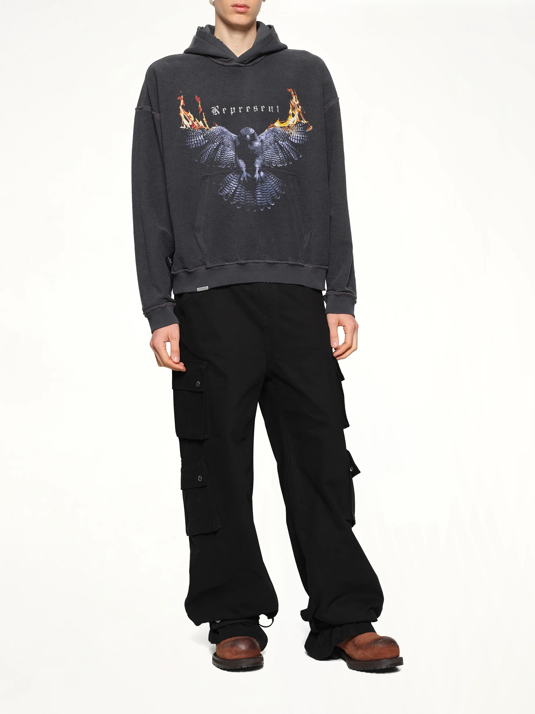 Reversible Living Legacy Falcon Hoodie in Sun Fade Grey - Image 11