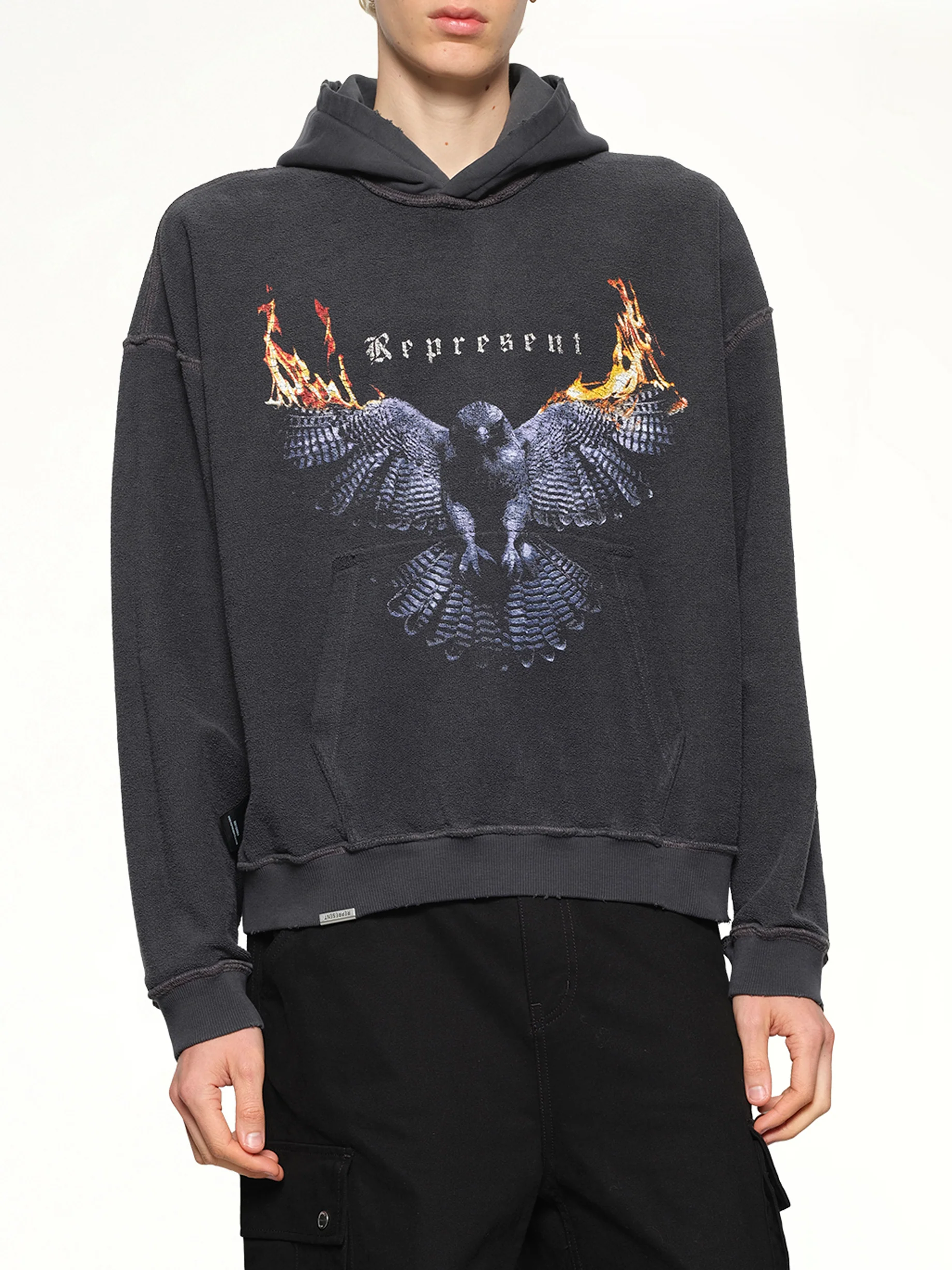 Reversible Living Legacy Falcon Hoodie in Sun Fade Grey - Image 13