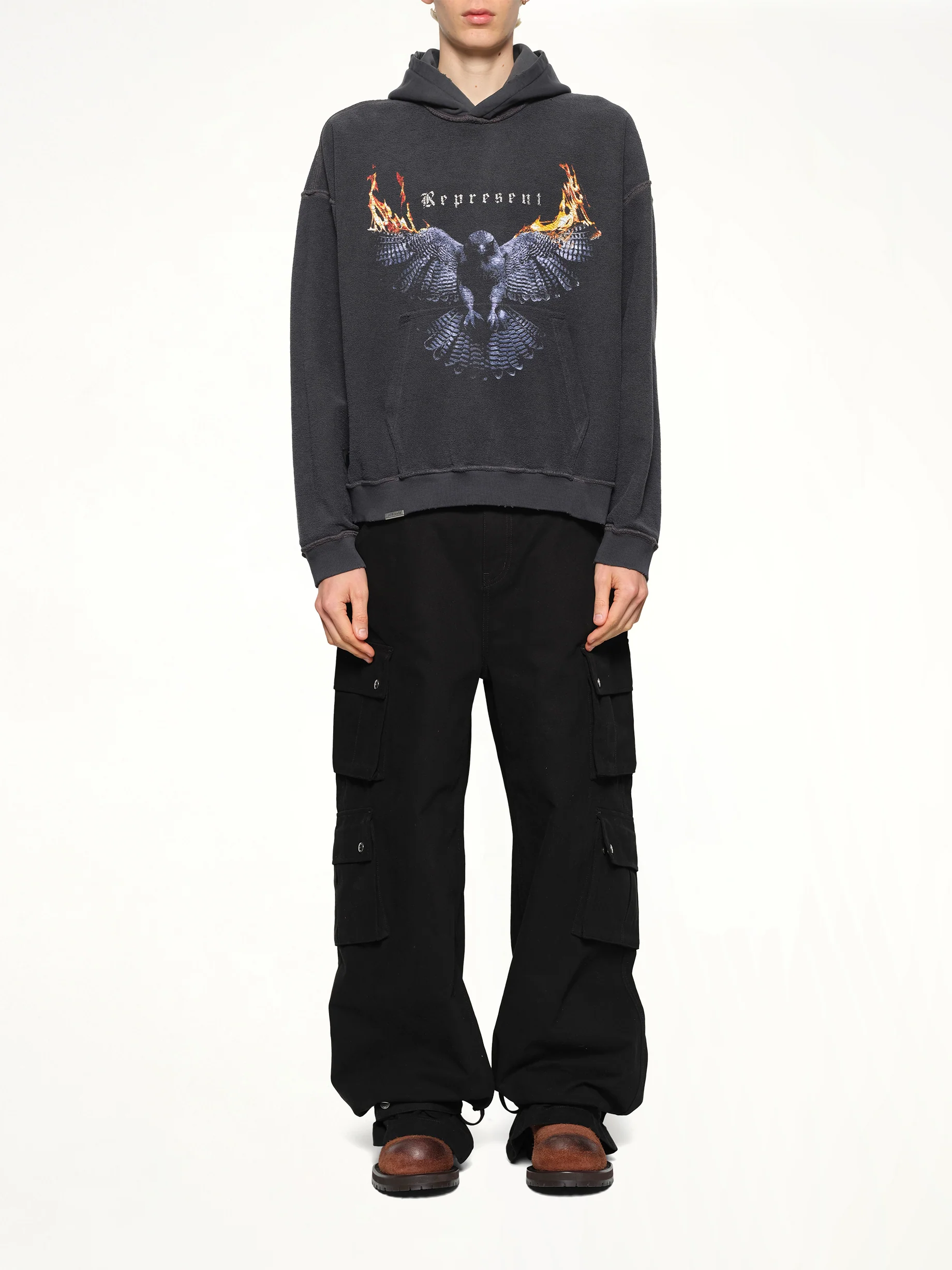 Reversible Living Legacy Falcon Hoodie in Sun Fade Grey - Image 14
