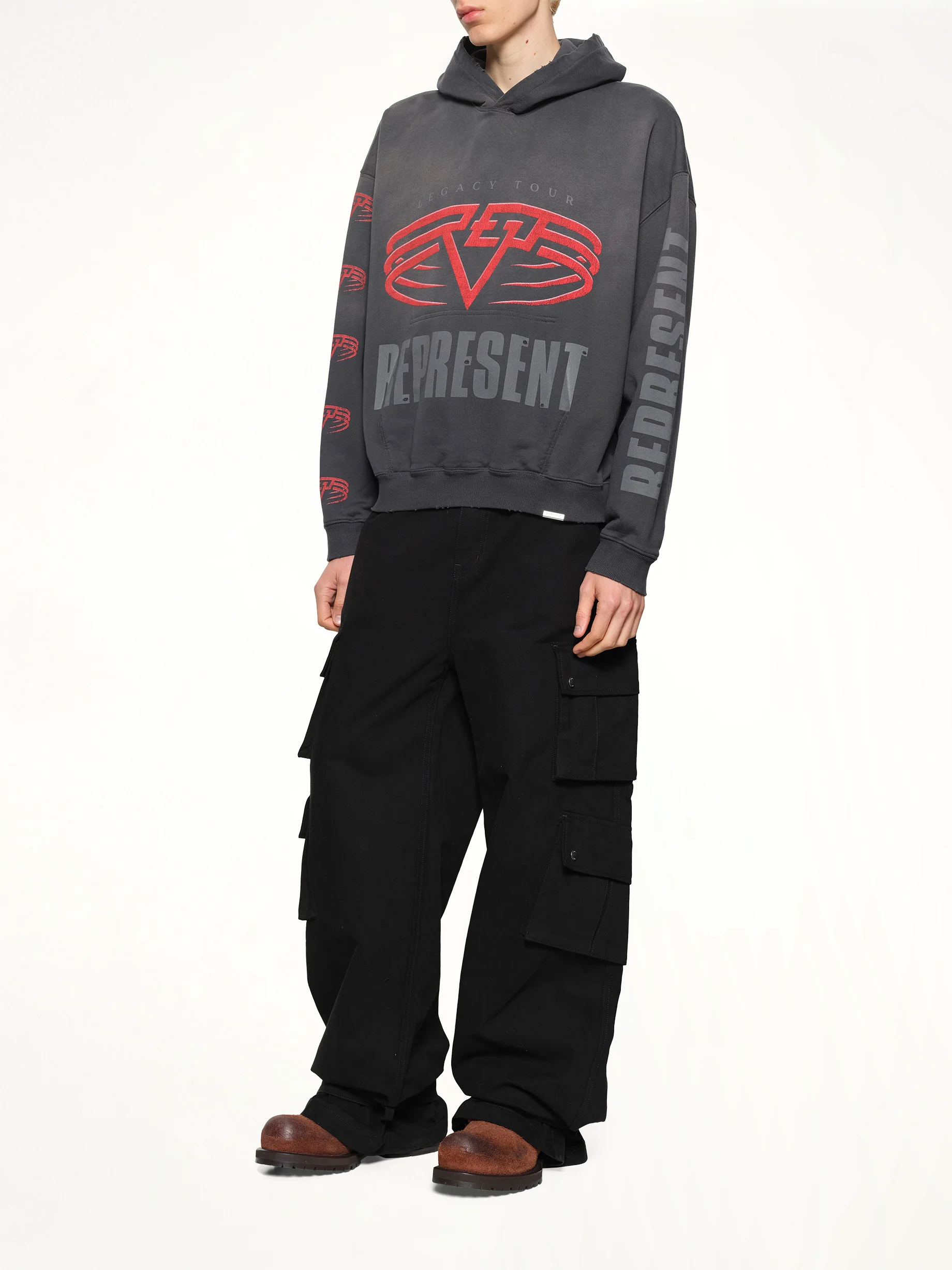 Reversible Living Legacy Falcon Hoodie in Sun Fade Grey - Image 4