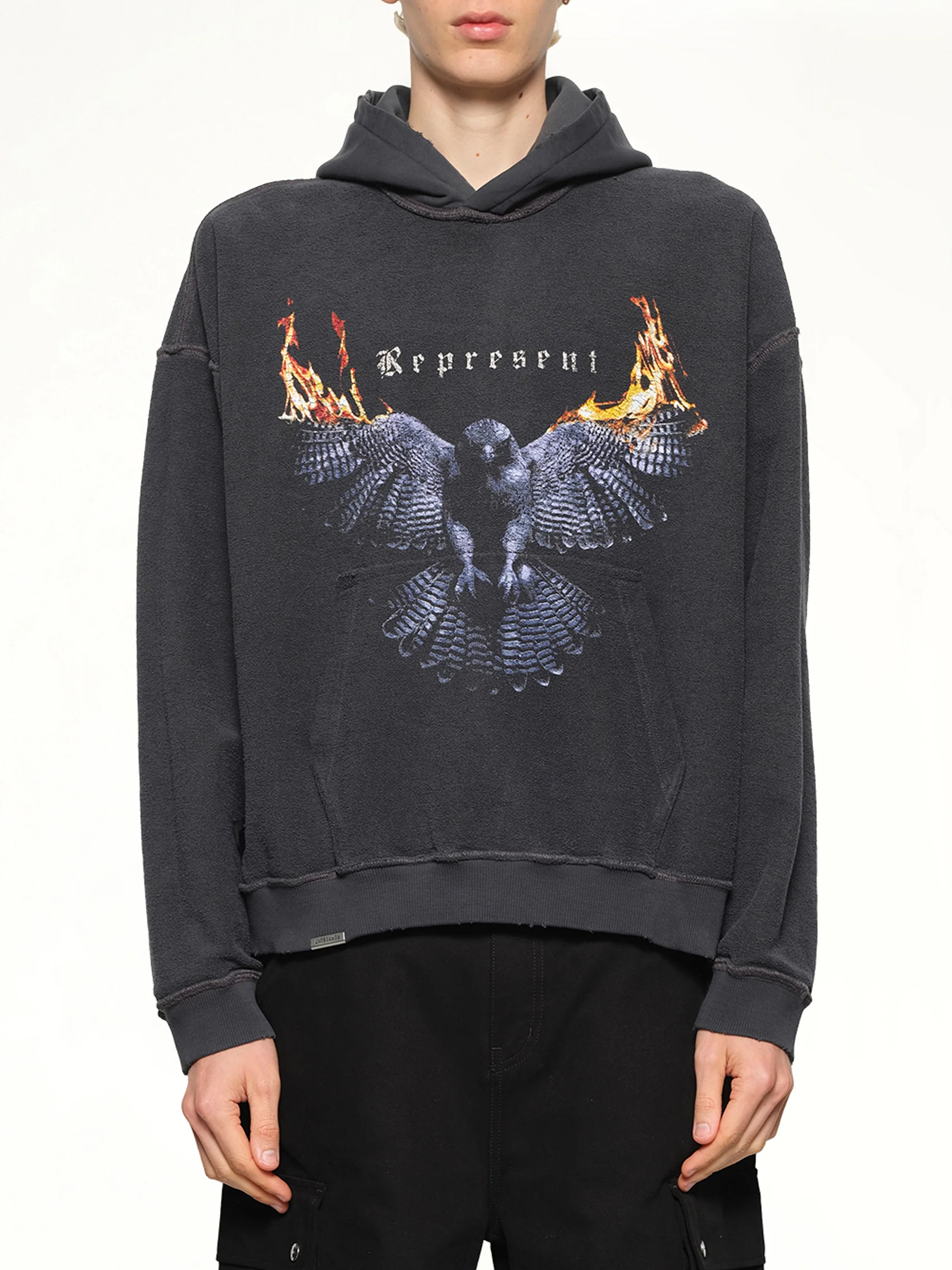 Reversible Living Legacy Falcon Hoodie in Sun Fade Grey - Image 8