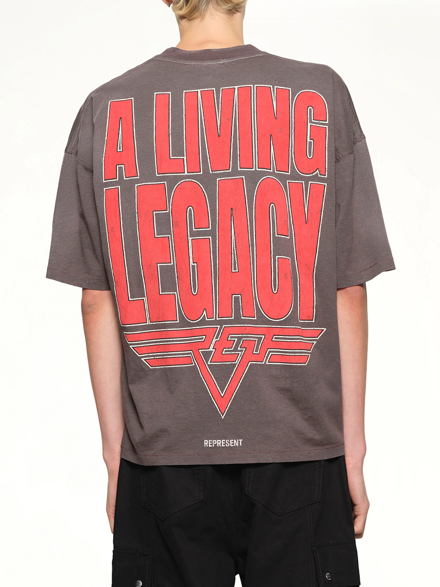 Reversible Living Legacy Falcon T-Shirt in Nero - Image 5