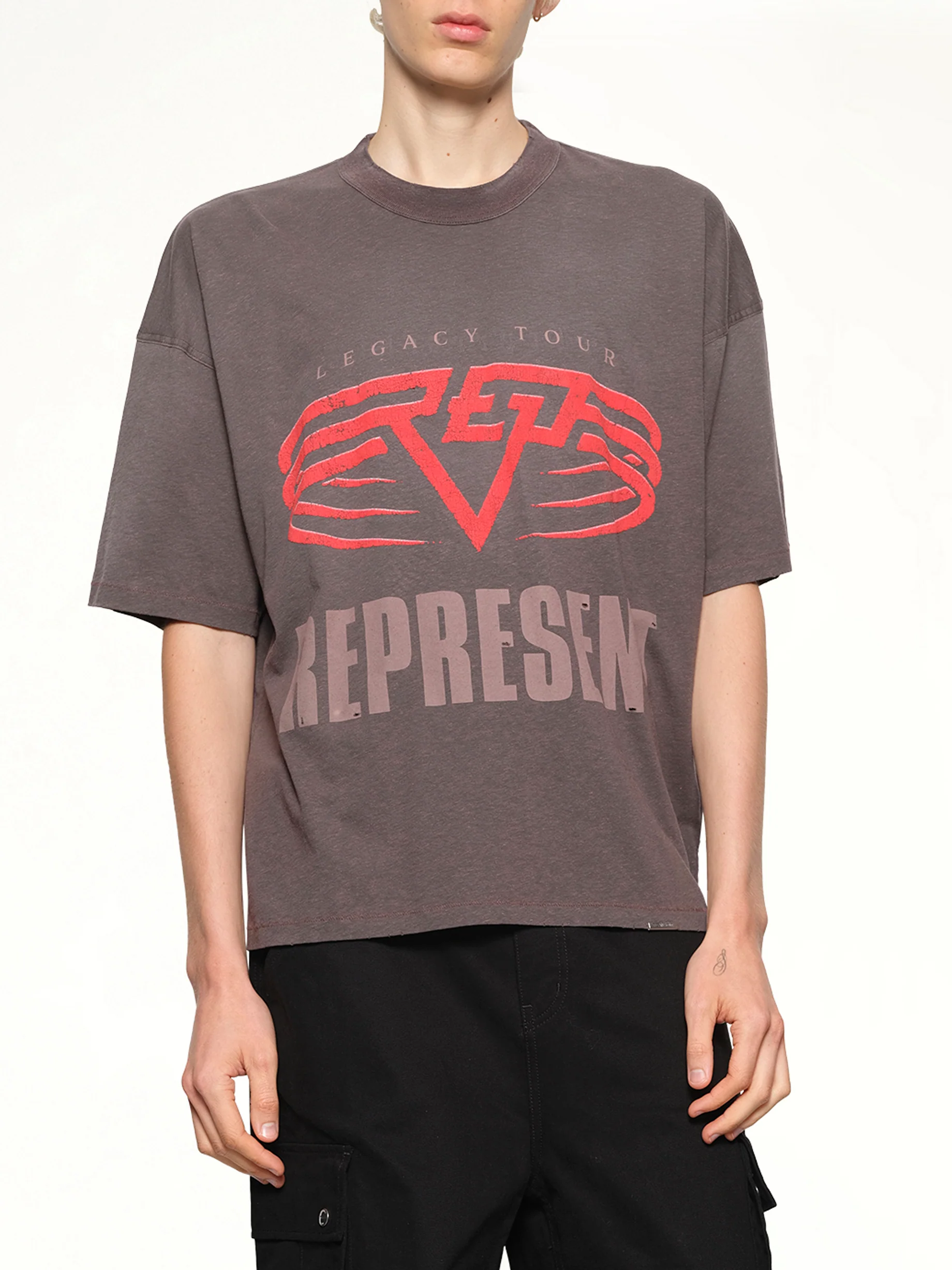 Reversible Living Legacy Falcon T-Shirt in Nero - Image 6