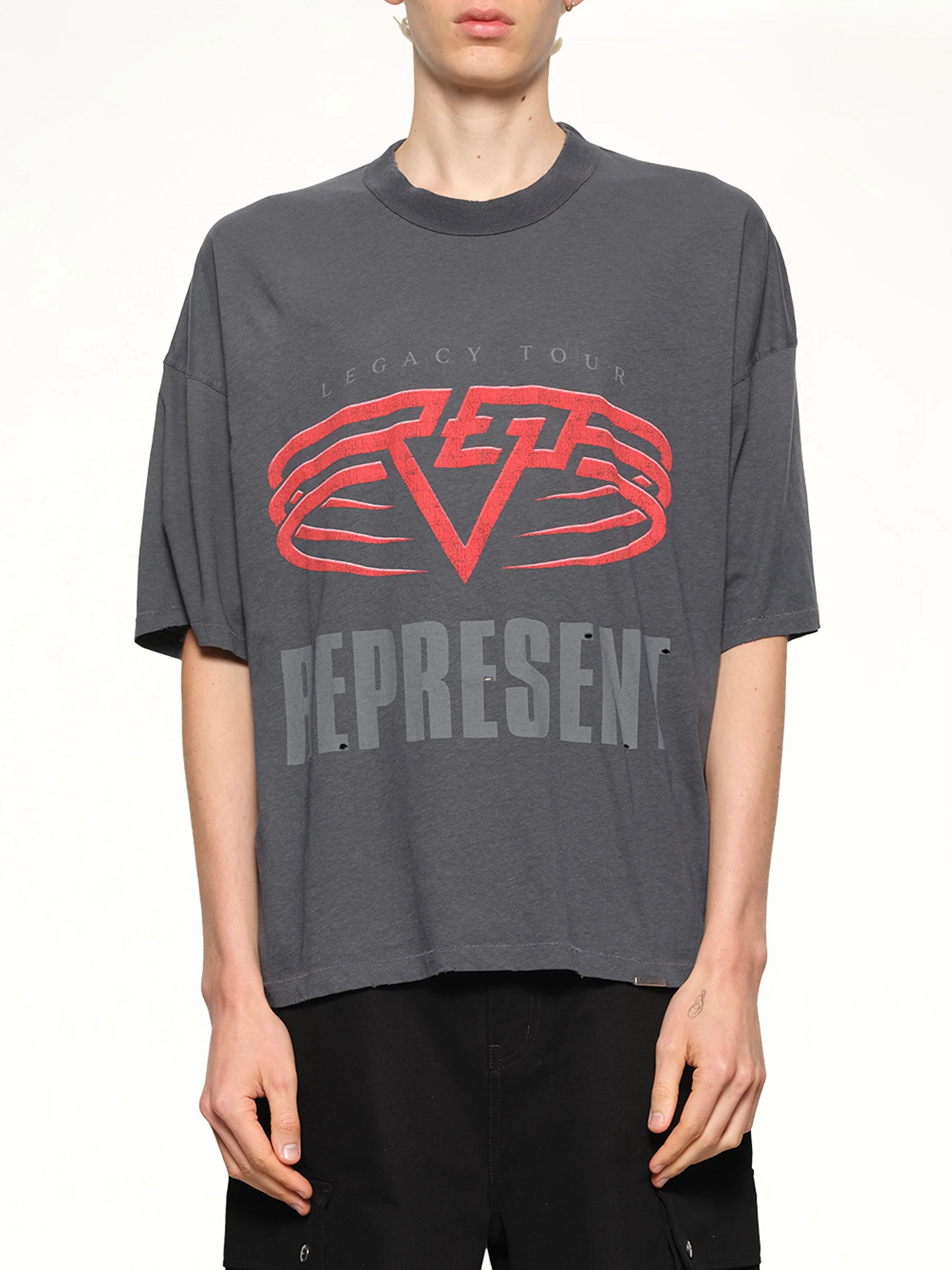 Reversible Living Legacy Falcon T-Shirt in Sun Fade Grey