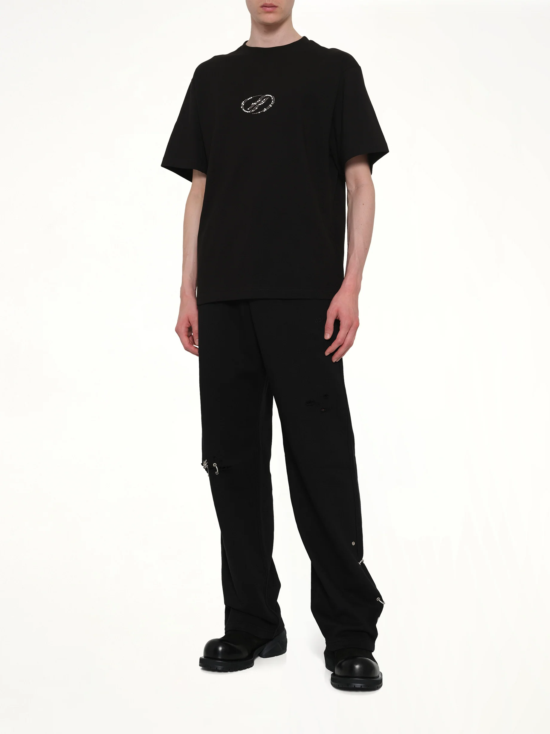 Rhinestone T-Shirt in Black - Image 4