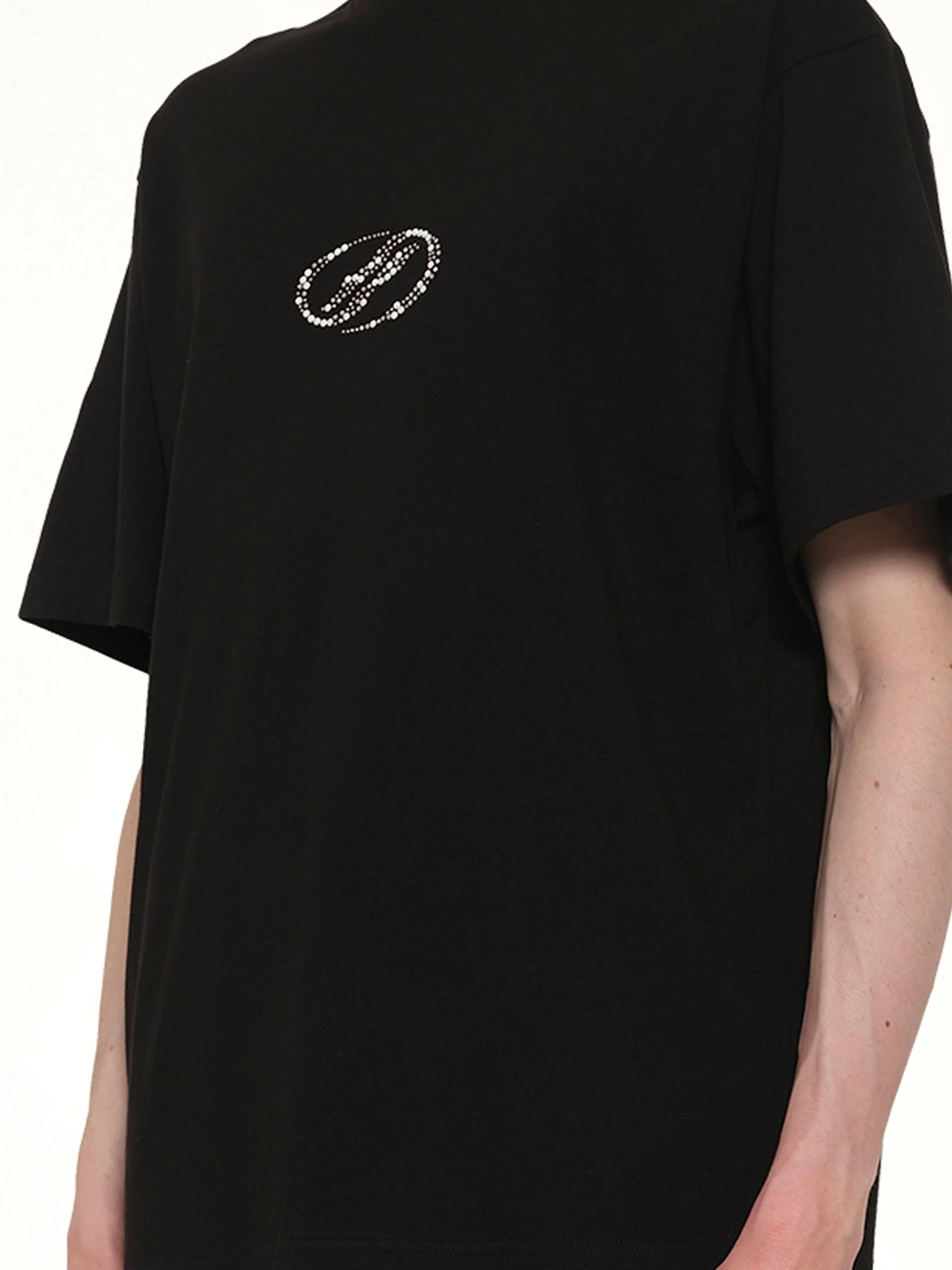 Rhinestone T-Shirt in Black - Image 6