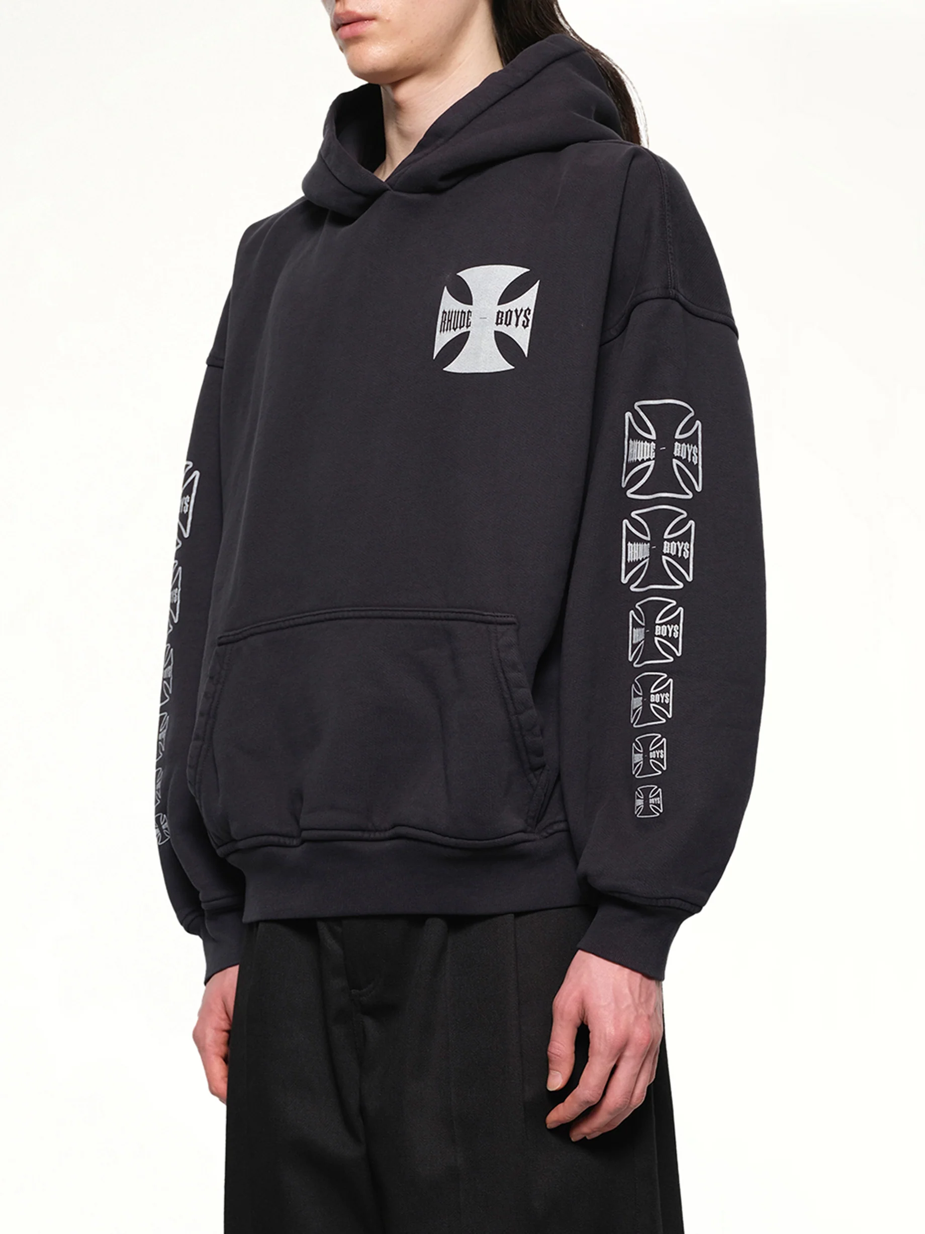 Rhude Boys Hoodie in Vintage Black - Image 3