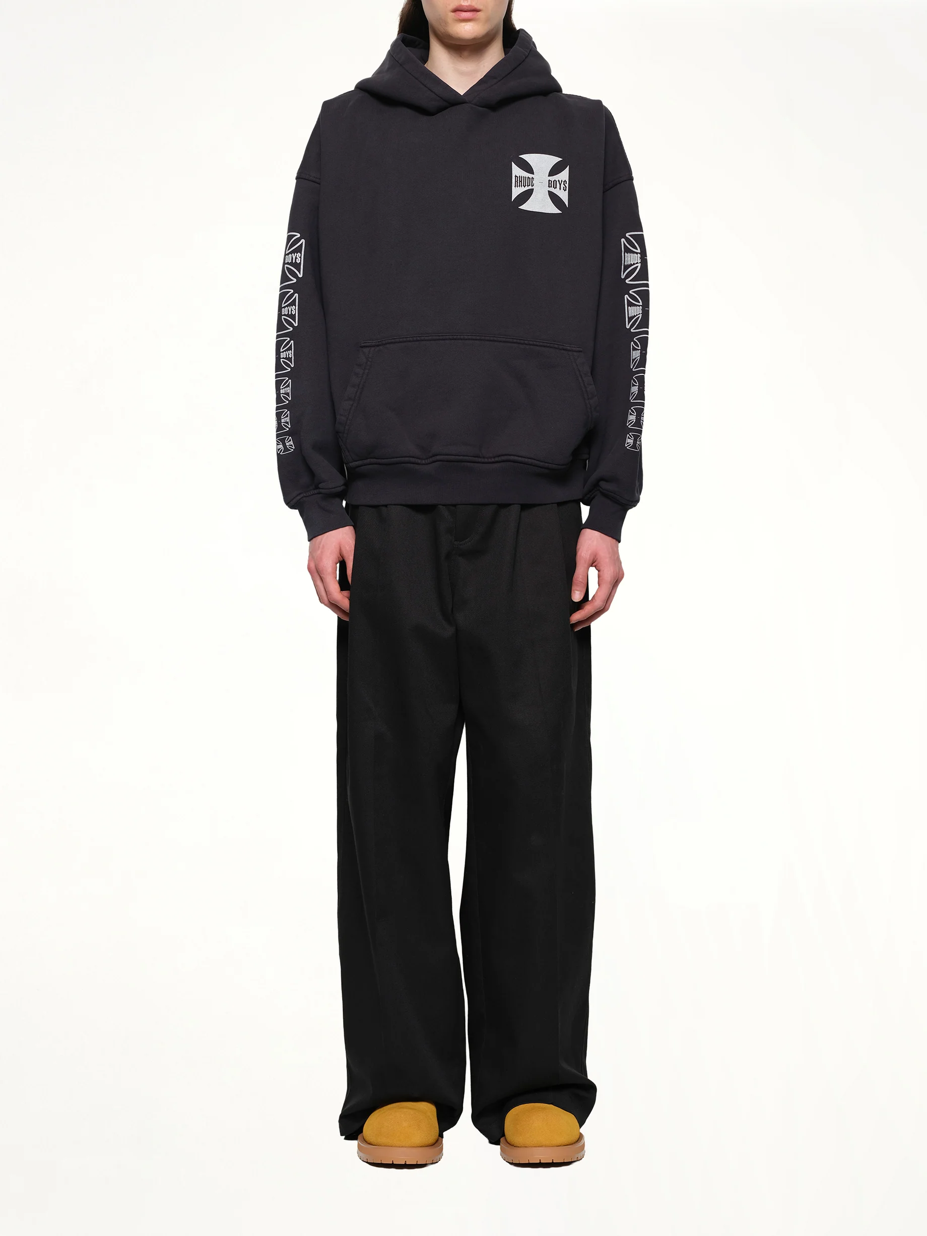Rhude Boys Hoodie in Vintage Black - Image 7