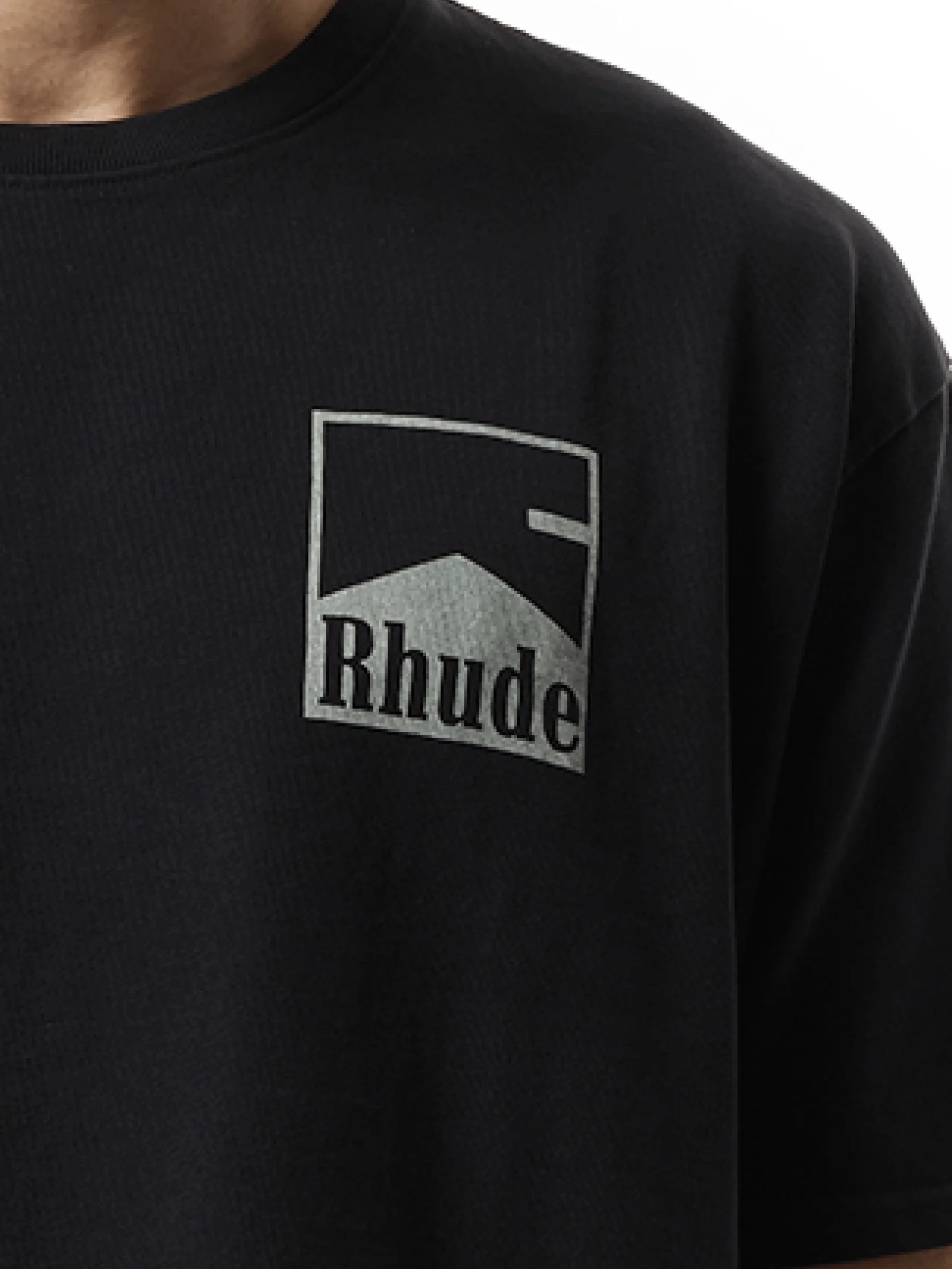Rhude Chevron T-Shirt in Vintage Black - Image 3