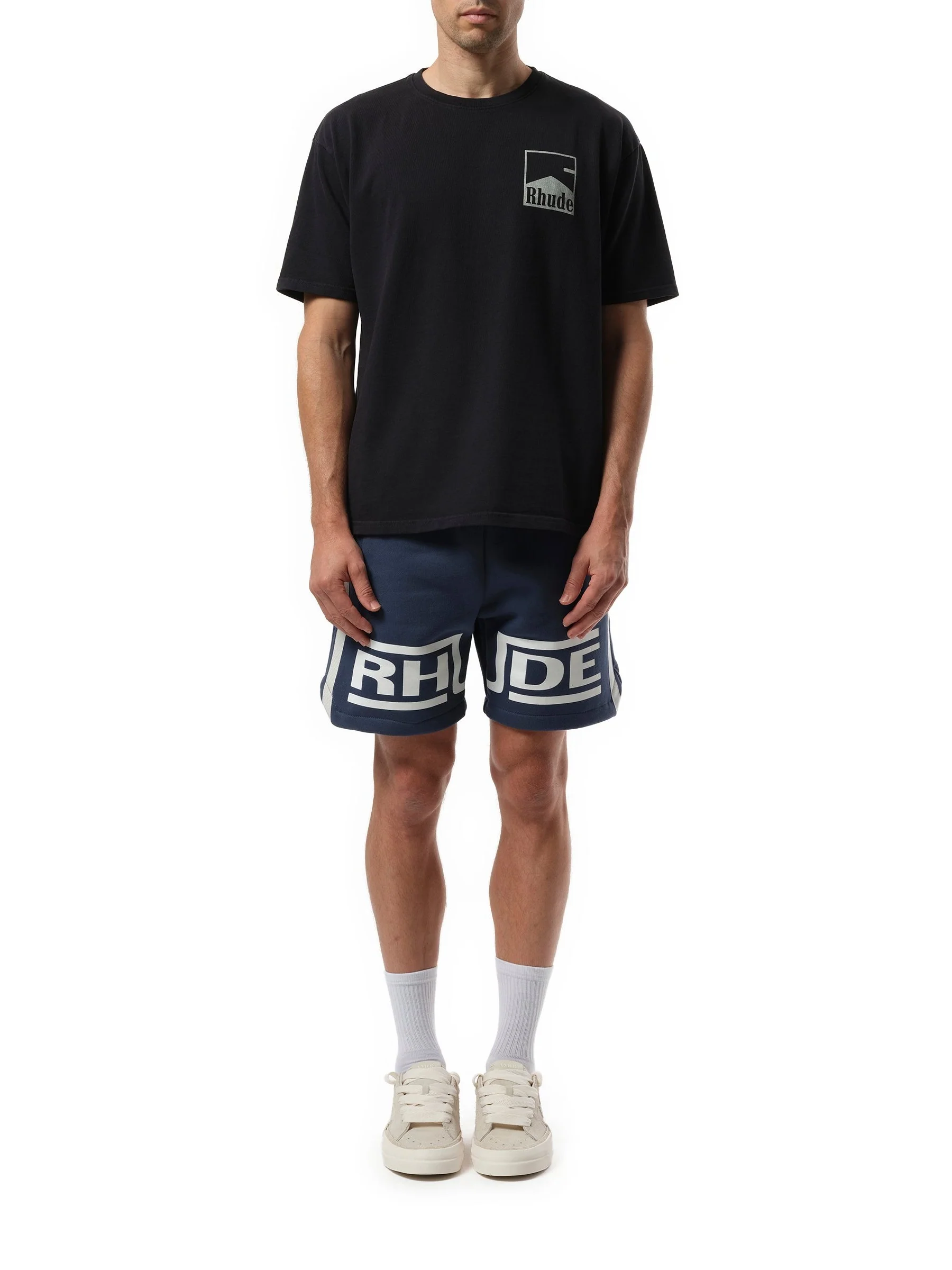 Rhude Chevron T-Shirt in Vintage Black - Image 4