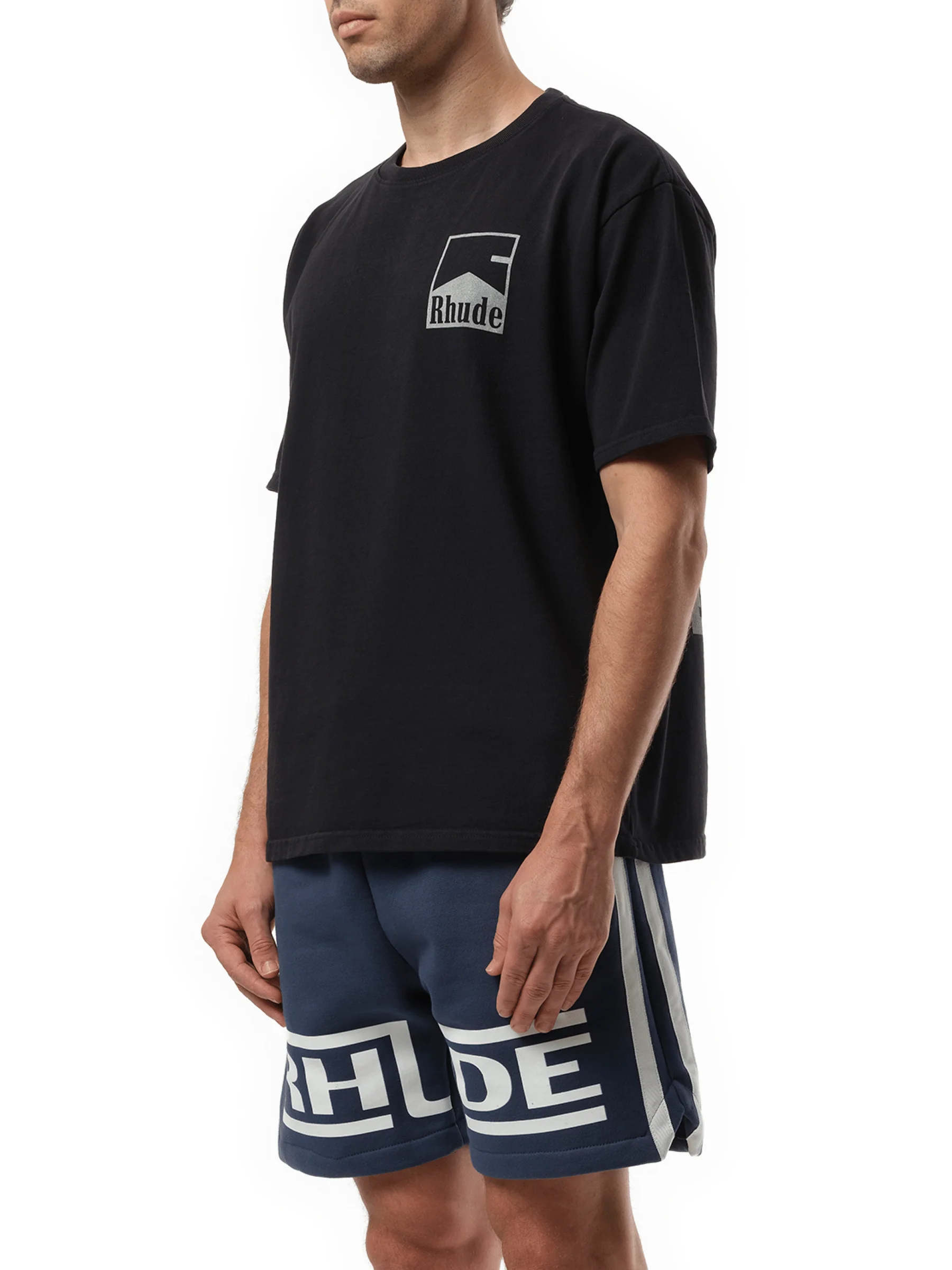 Rhude Chevron T-Shirt in Vintage Black - Image 5