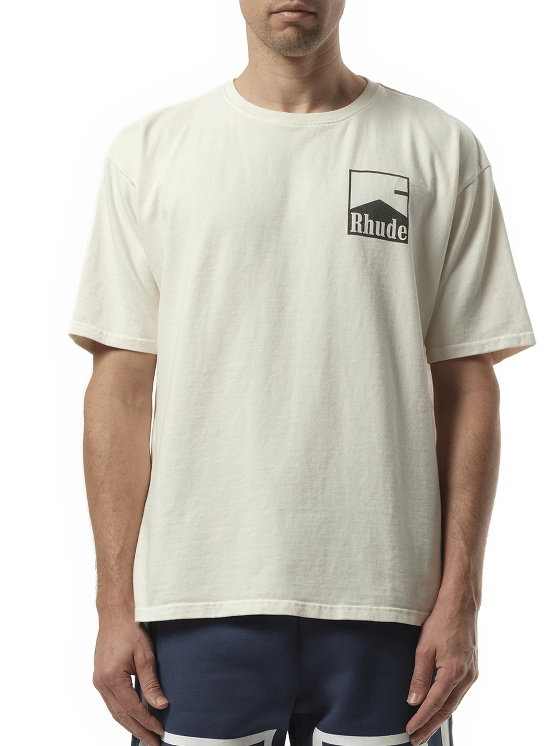 Rhude Chevron T-Shirt in Vintage White