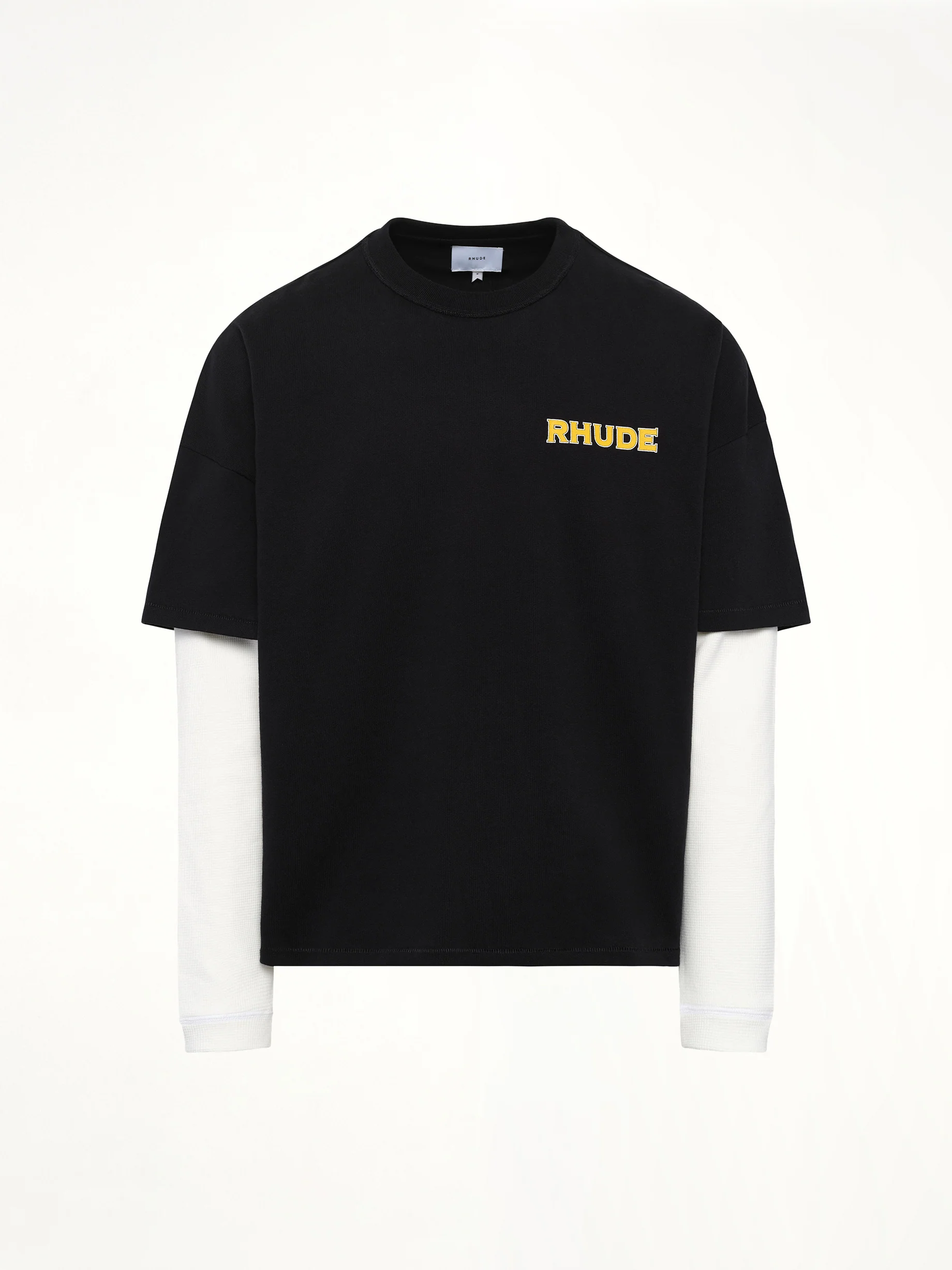 Rhude Steel Double-Layered T-Shirt in Black/White - Image 2