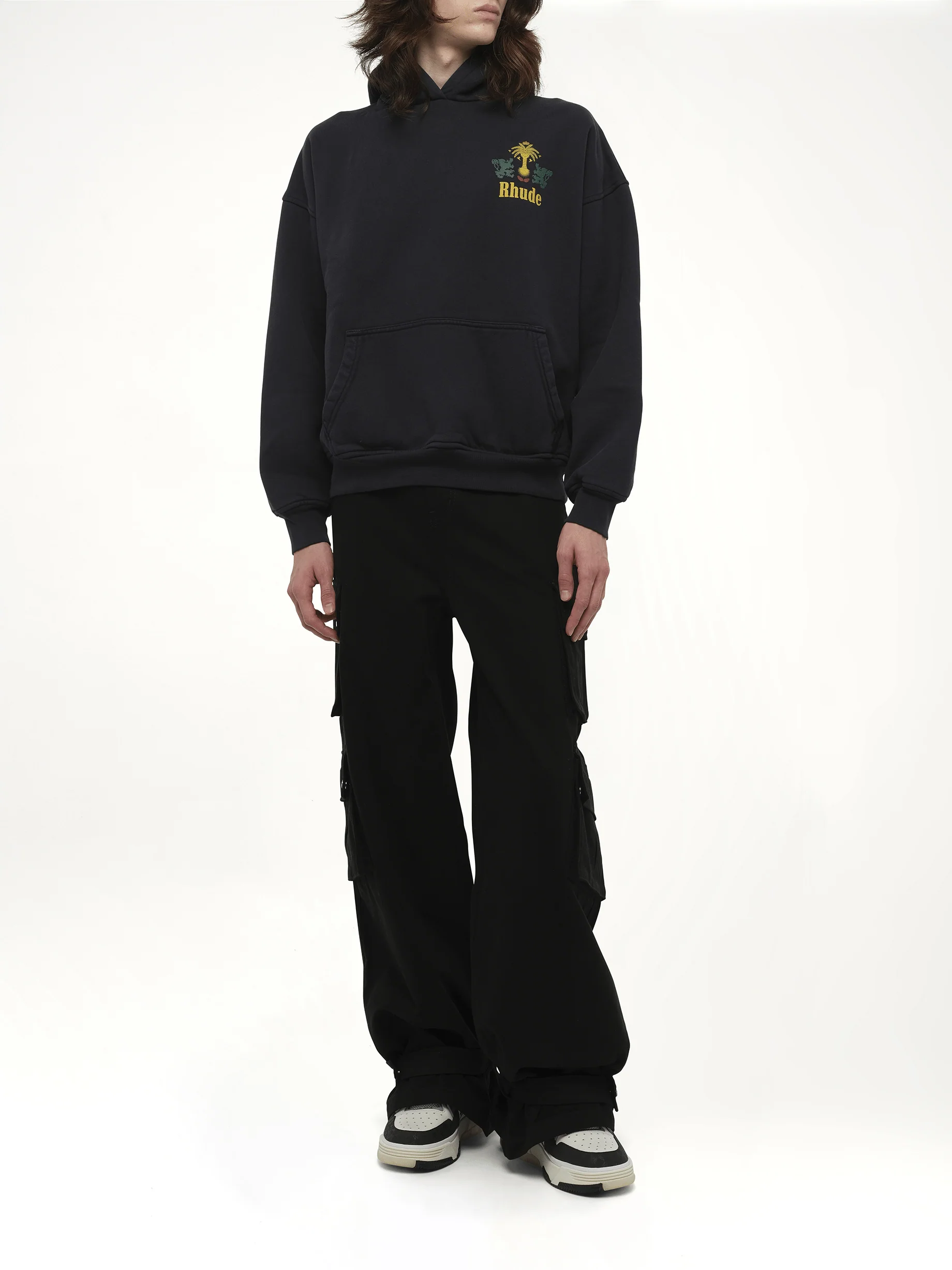 Rhude Tabaco Hoodie in Vintage Black - Image 4