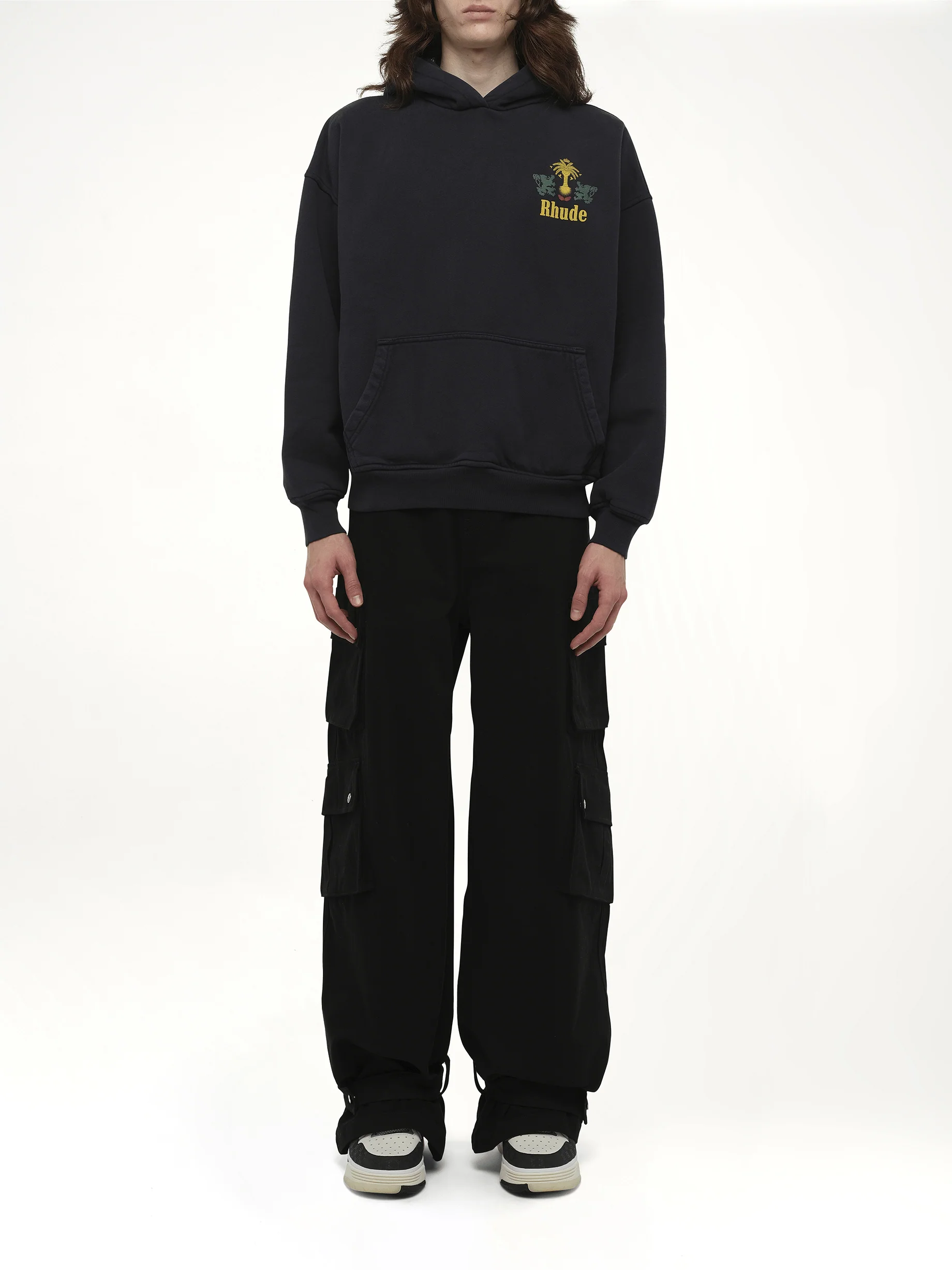 Rhude Tabaco Hoodie in Vintage Black - Image 7