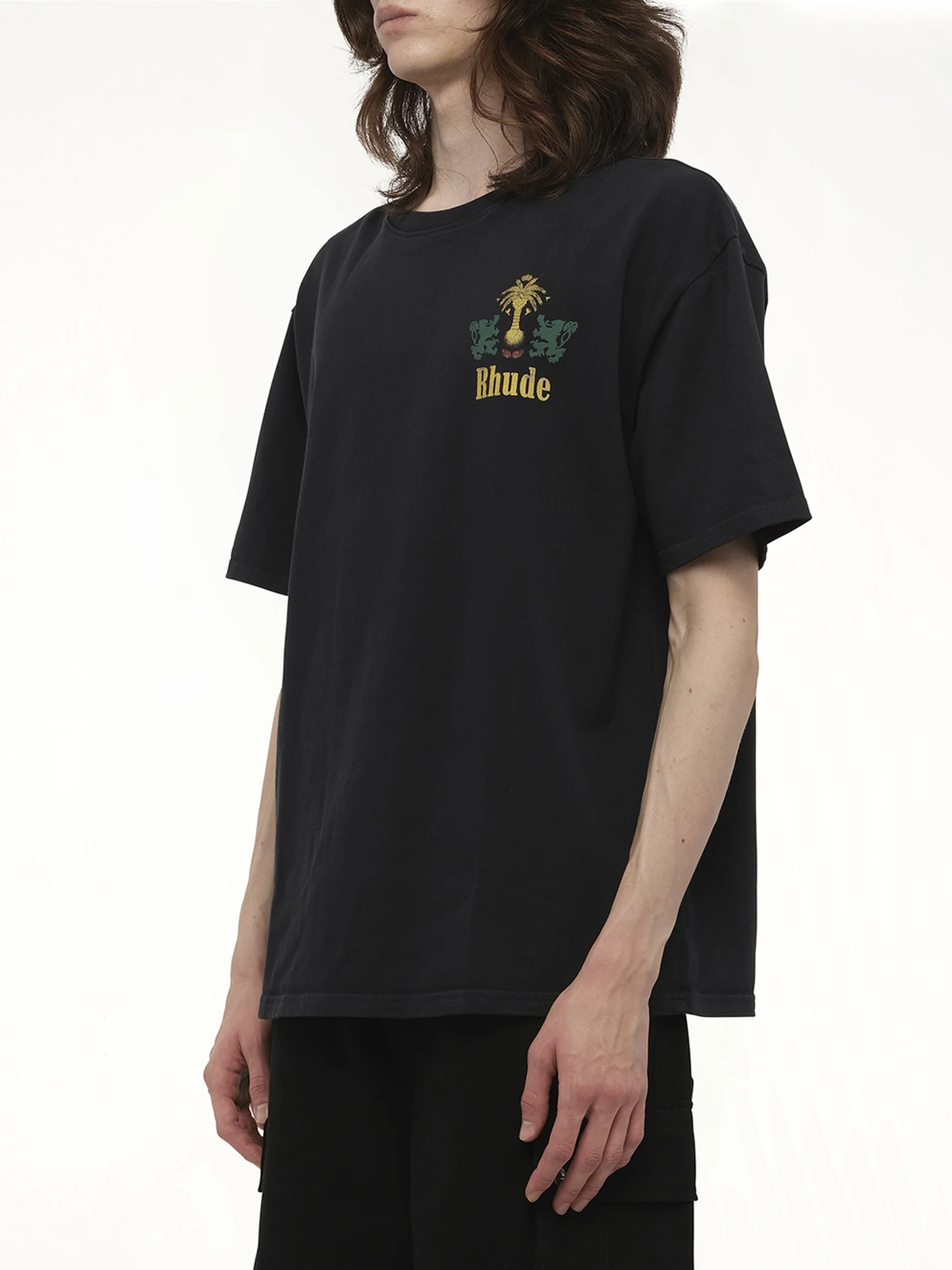 Rhude Tabaco T-Shirt in Vintage Black - Image 5