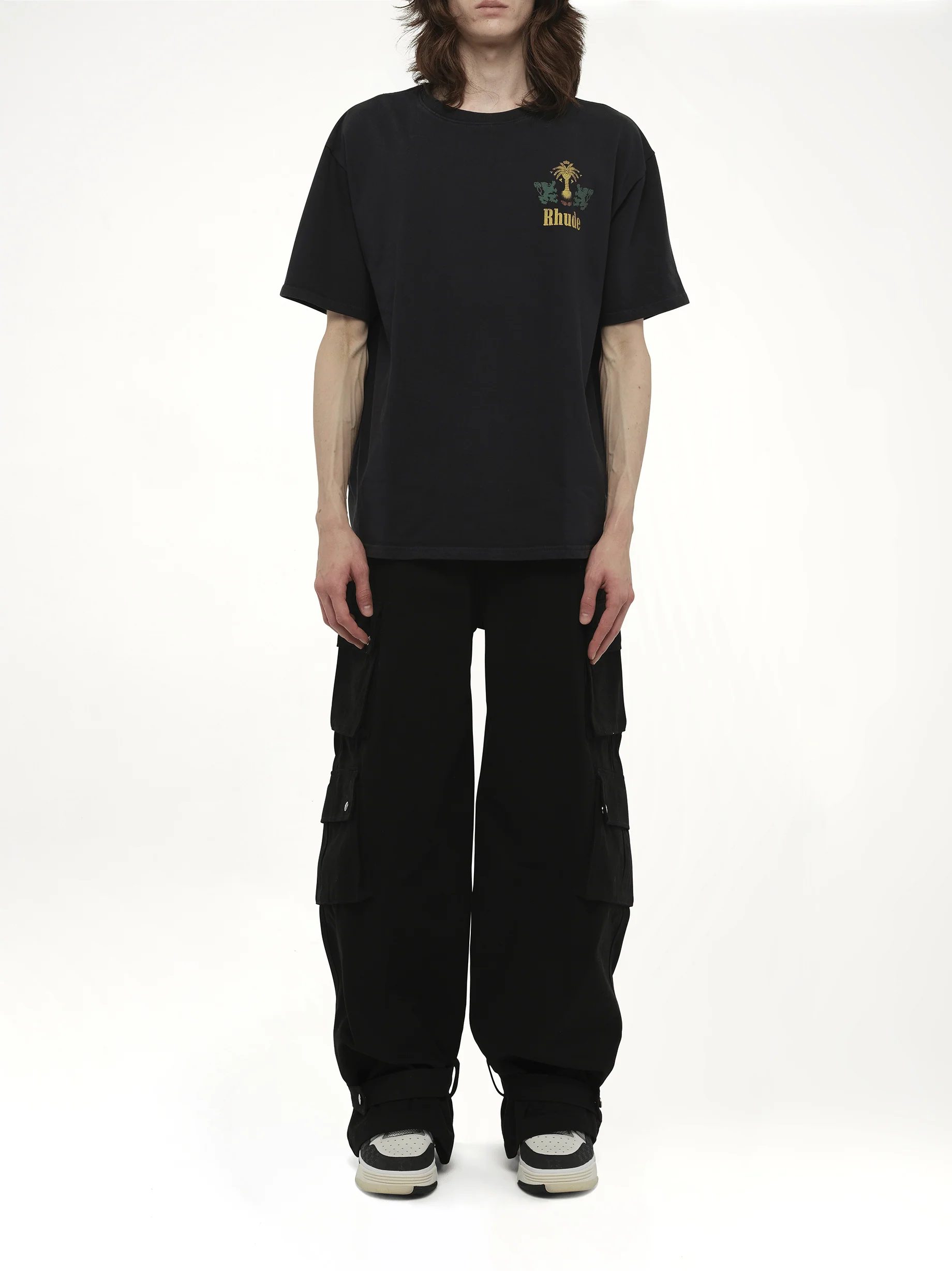 Rhude Tabaco T-Shirt in Vintage Black - Image 7