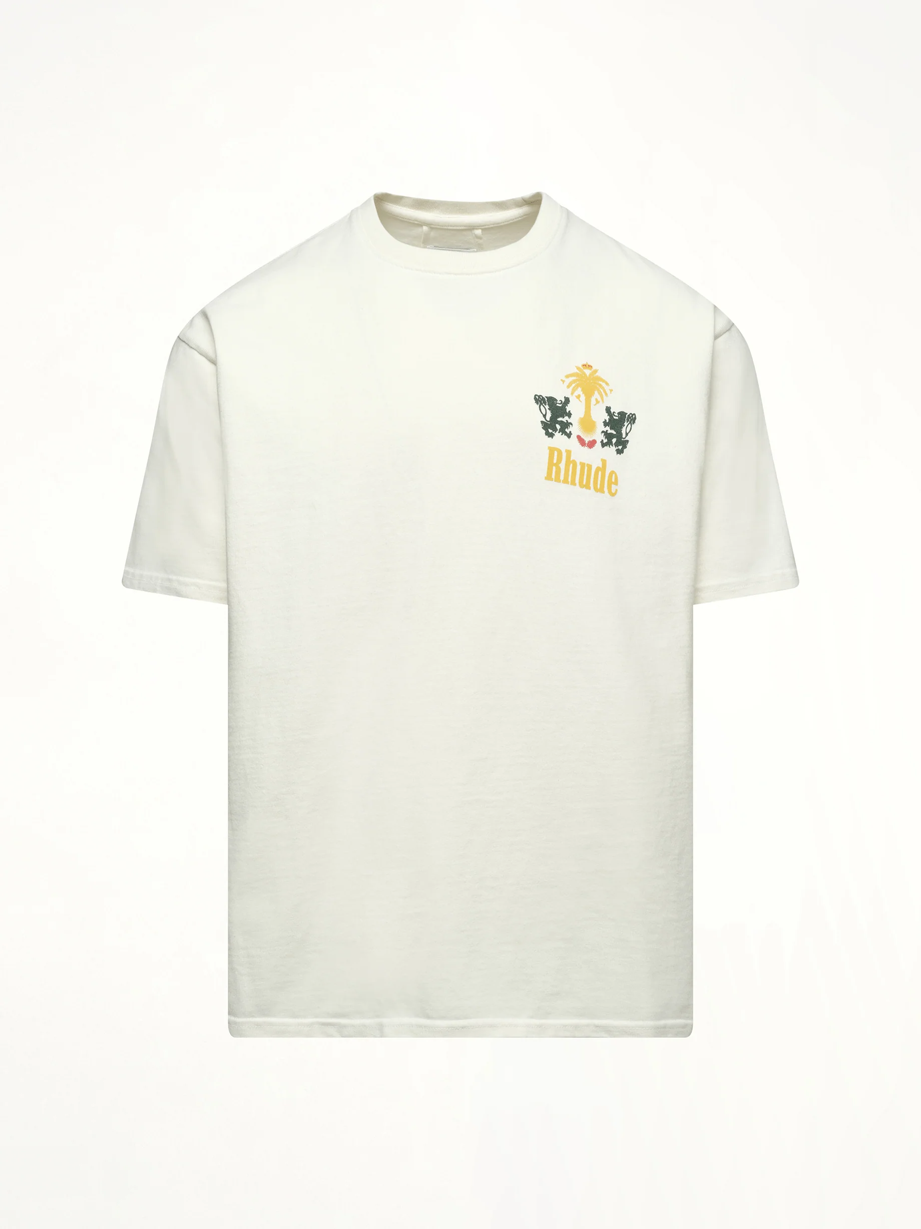 Rhude Tabaco T-Shirt in Vintage White - Image 2