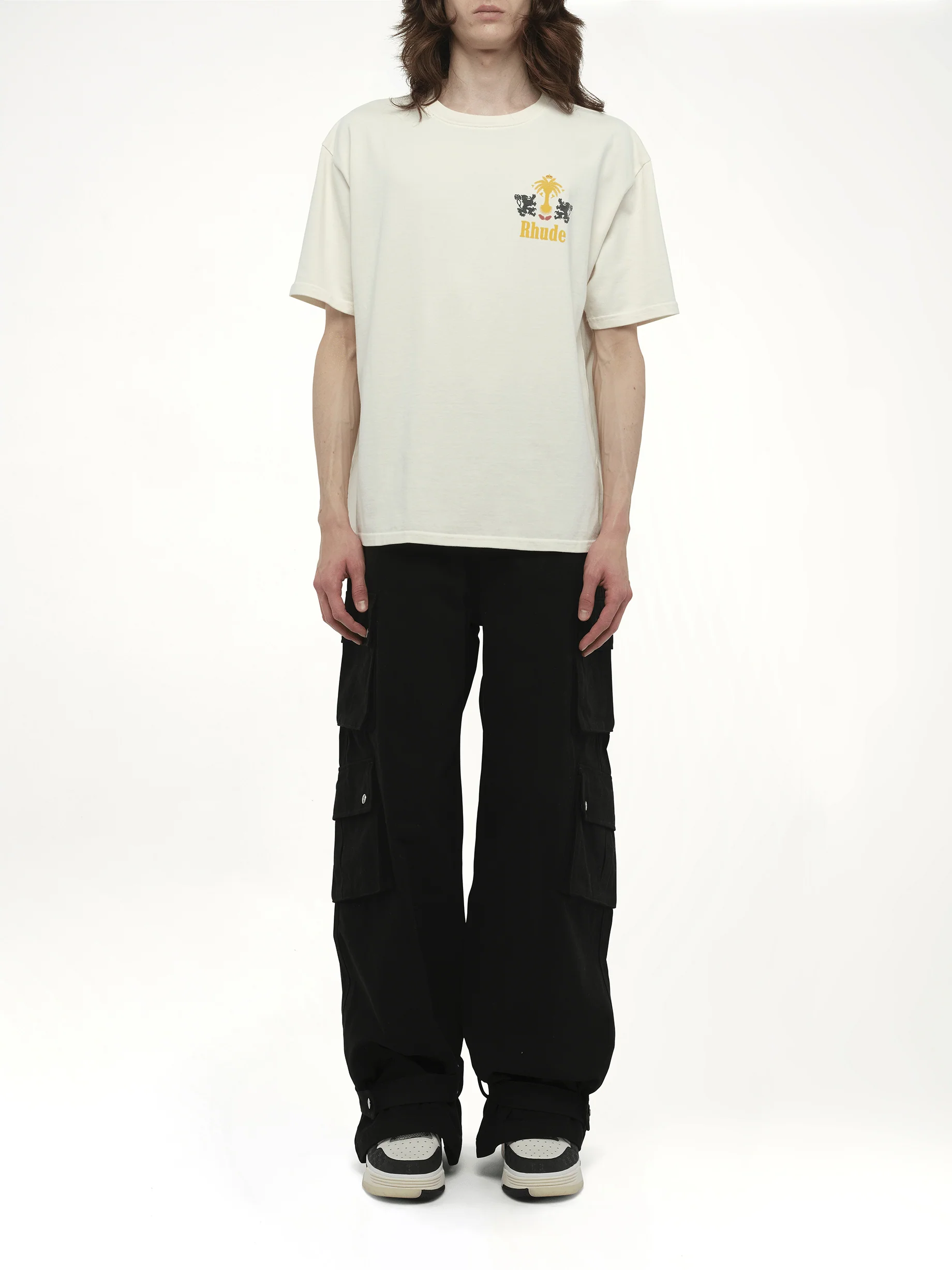 Rhude Tabaco T-Shirt in Vintage White - Image 7