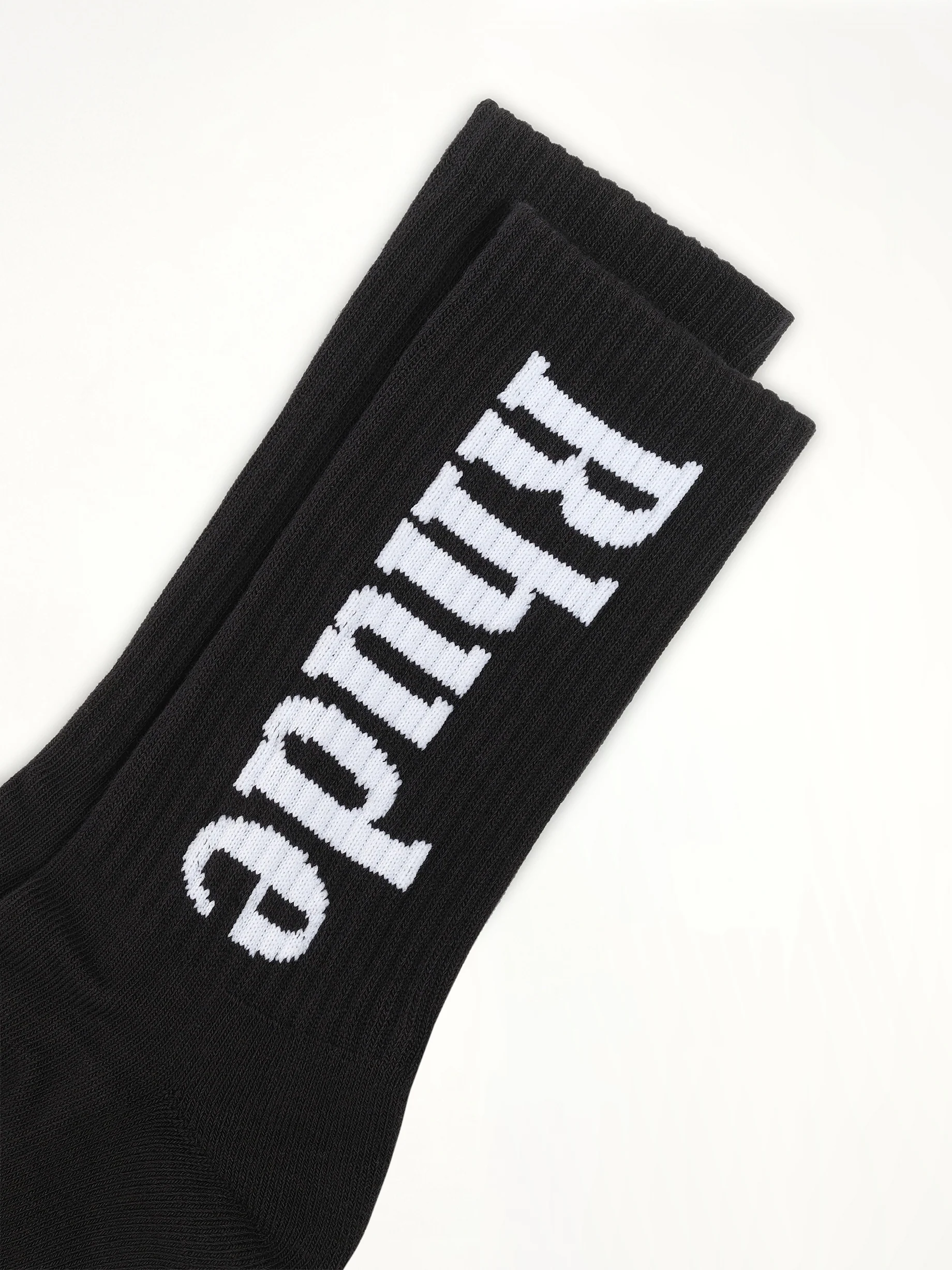 Rhude Vertical Logo Sock in Black/White - Image 2
