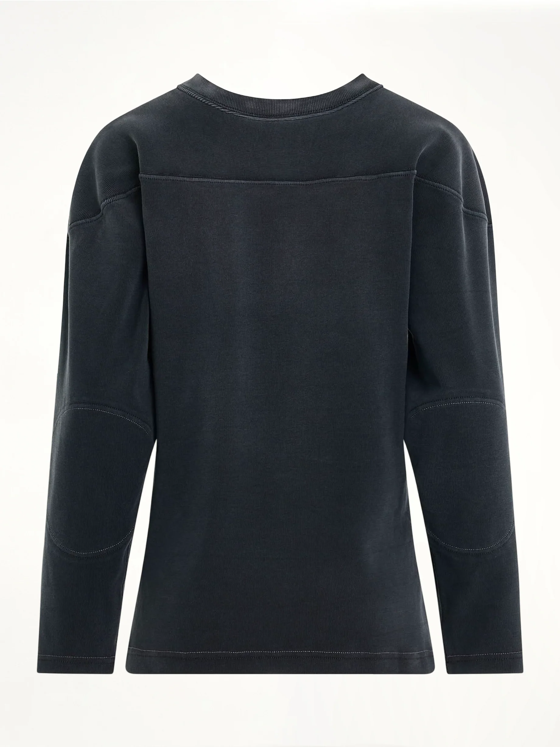 Rib Cotton Logo Sweatshirt in Black - Image 4